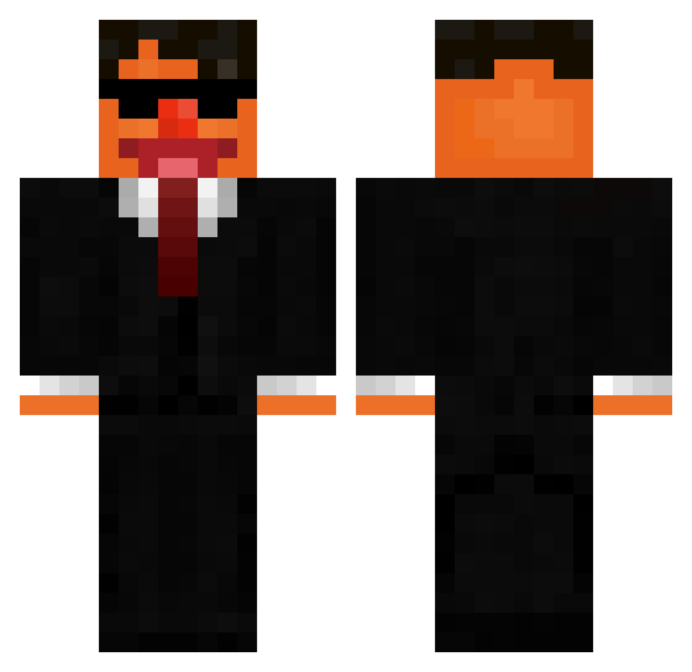 8397 Minecraft skin, front and back view