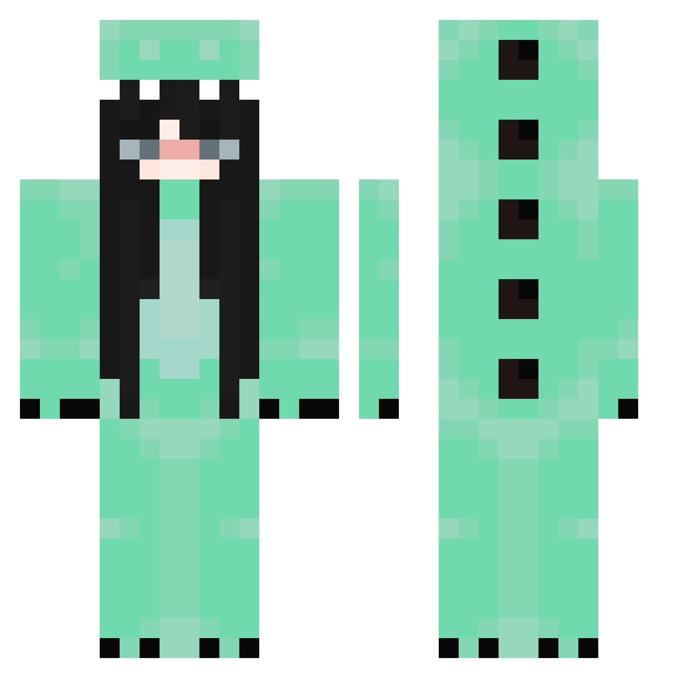 noheliamt Minecraft skin, front and back view