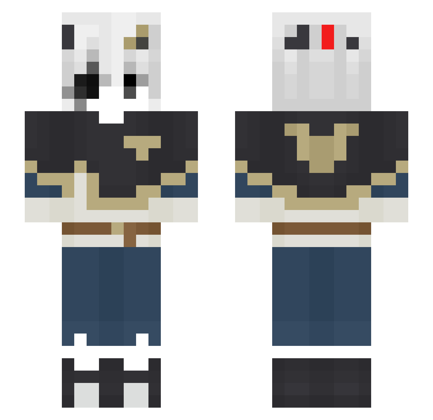 a1Hsjgh1g32h3232 Minecraft skin, front and back view