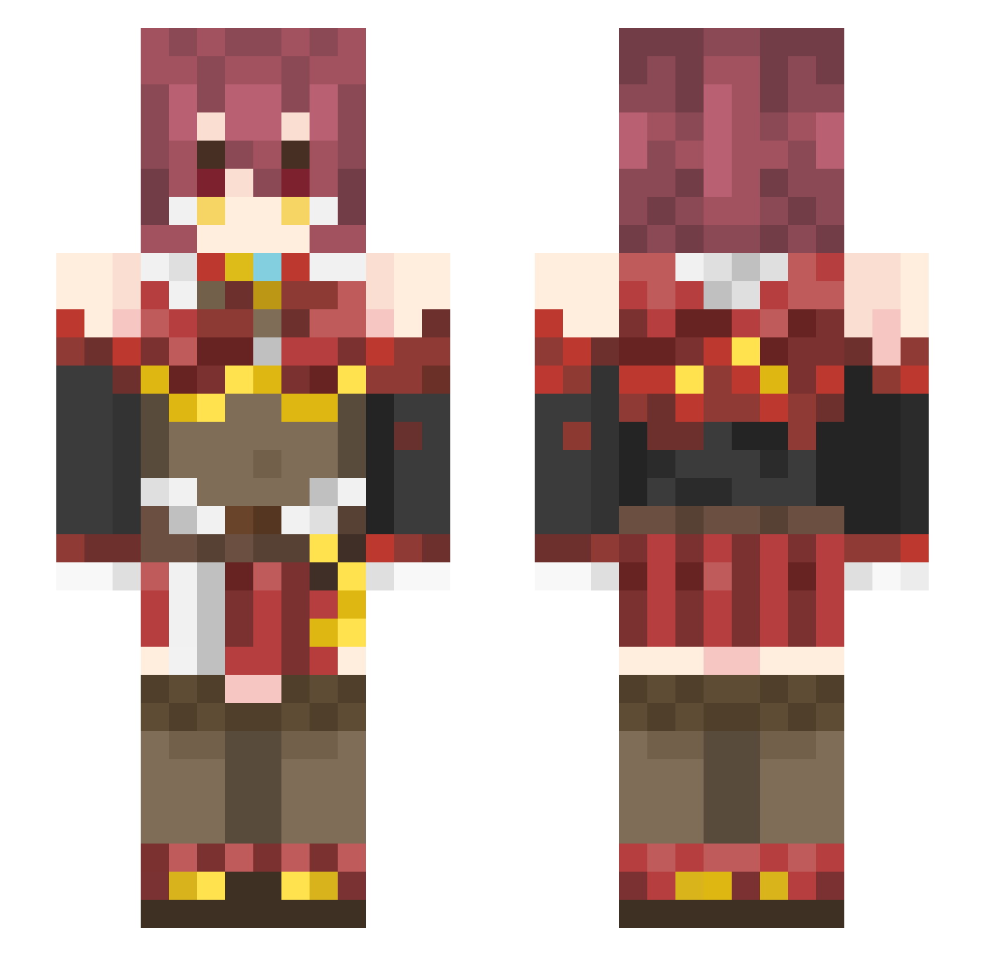AmongusSus9274 Minecraft skin, front and back view