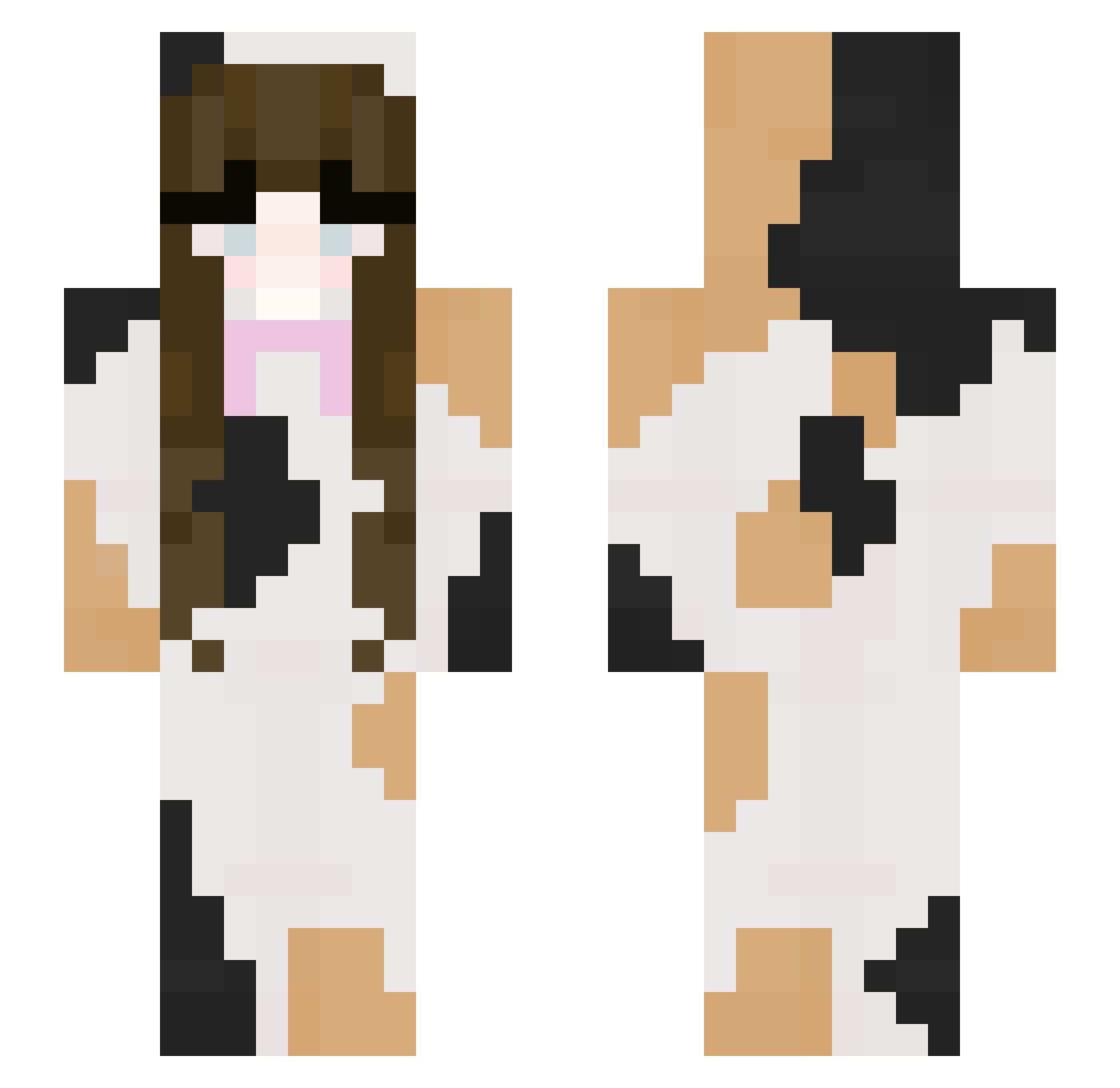 Weronikaa Minecraft skin, front and back view