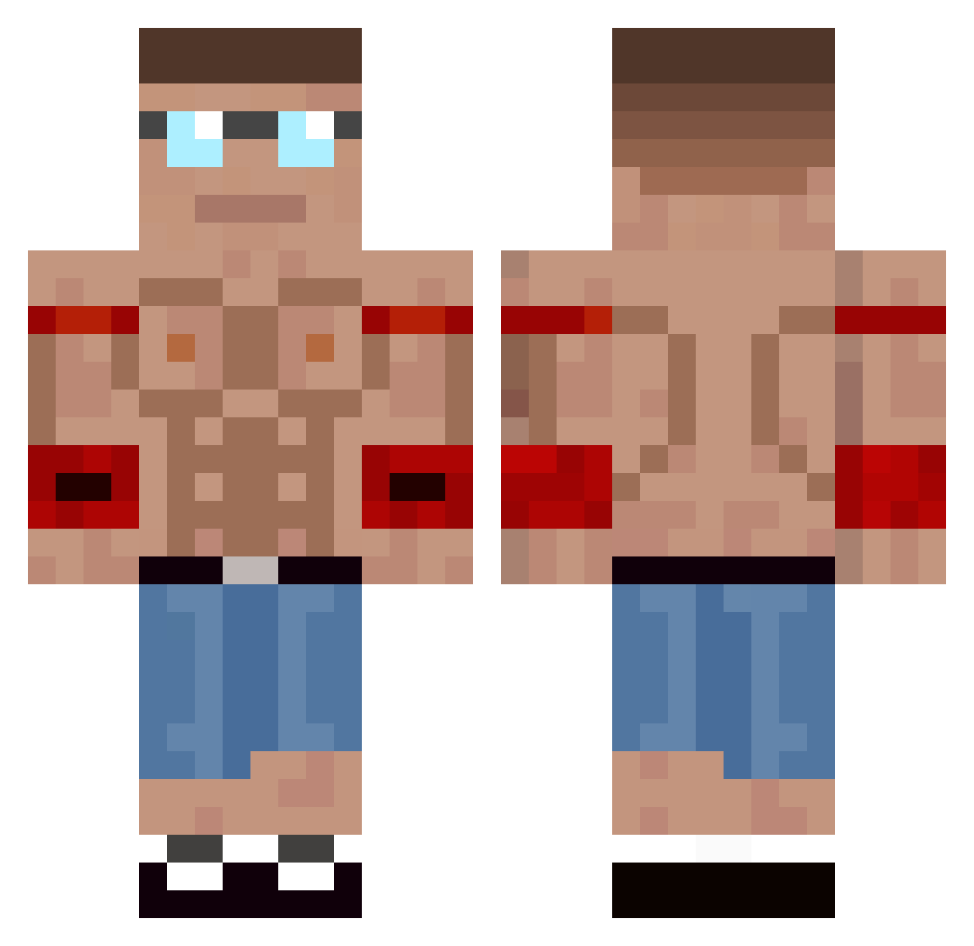 krimeek Minecraft skin, front and back view