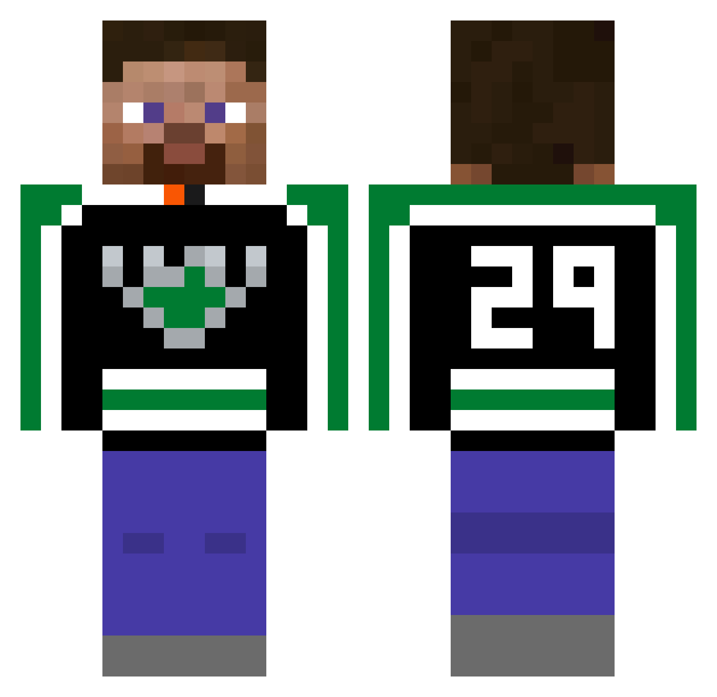 markmen2000 Minecraft skin, front and back view