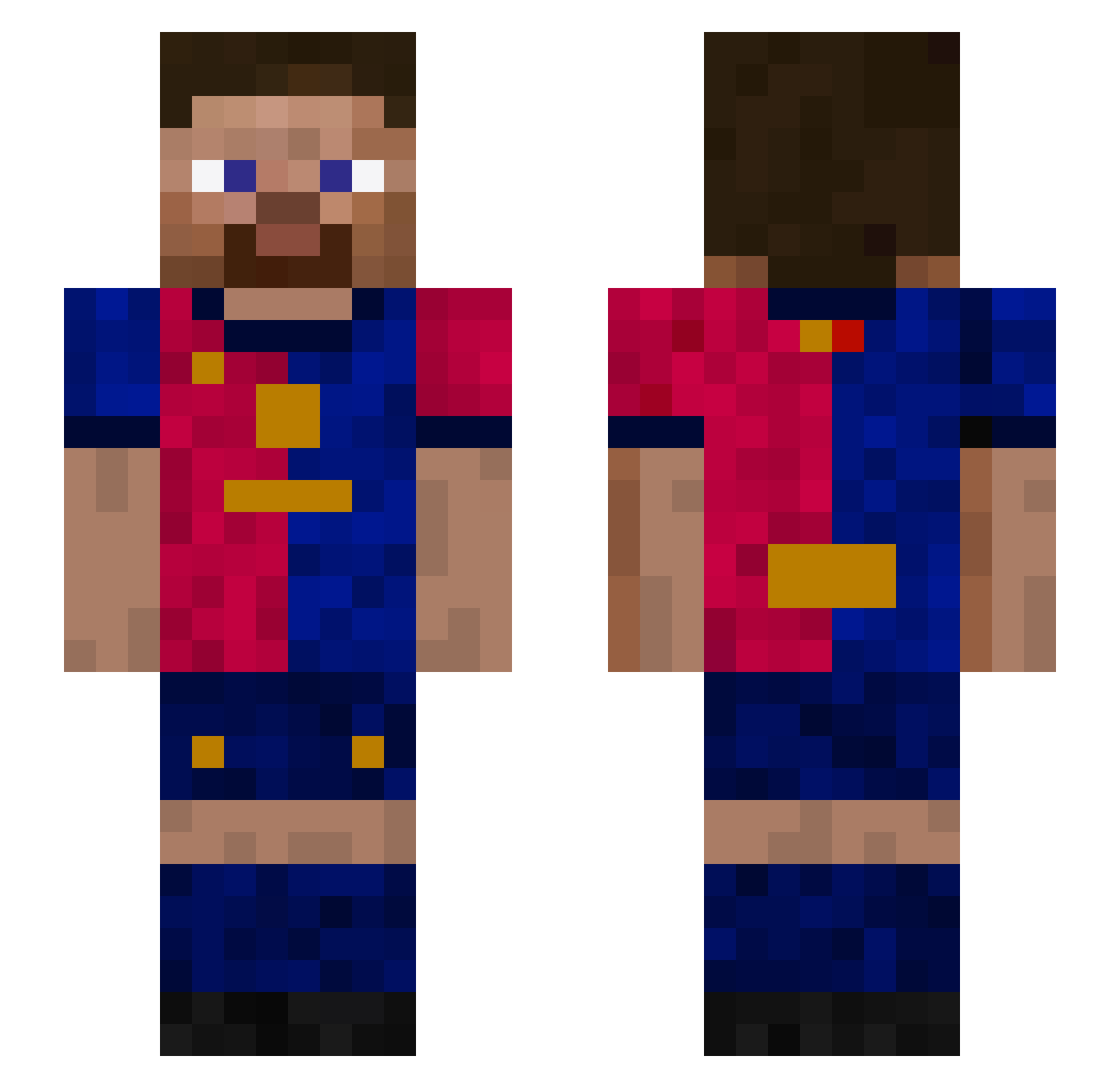 CheezeCrown Minecraft skin, front and back view