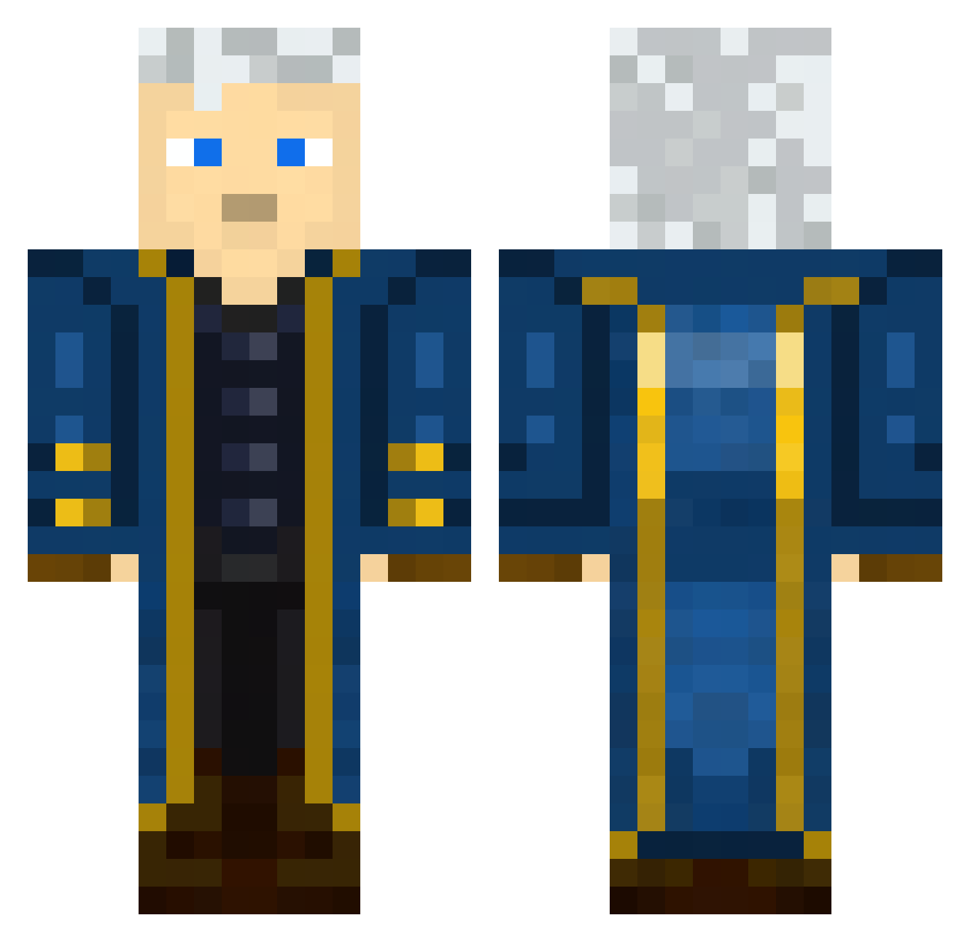 olz_der_echte Minecraft skin, front and back view