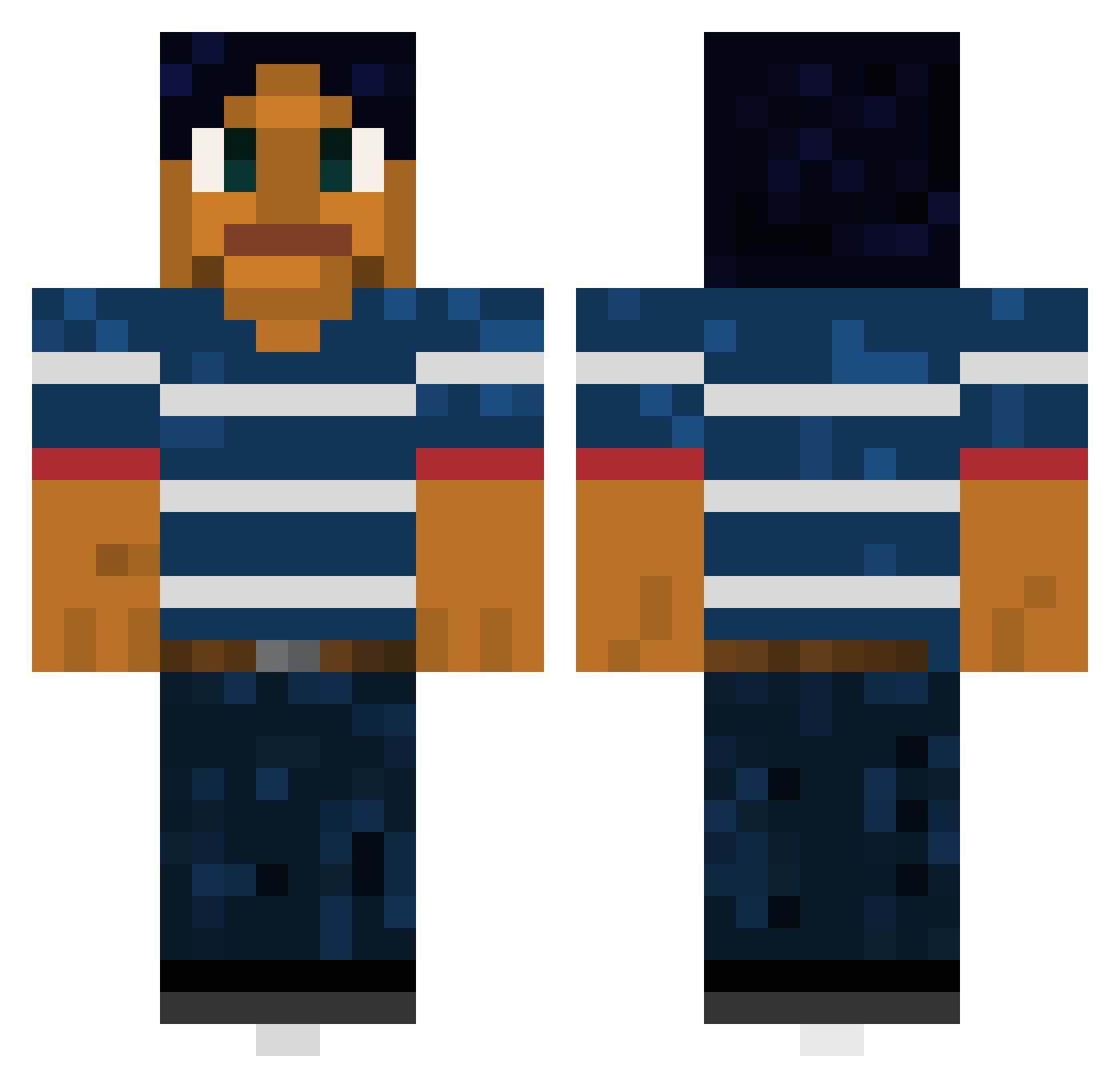 Jiron_9 Minecraft skin, front and back view