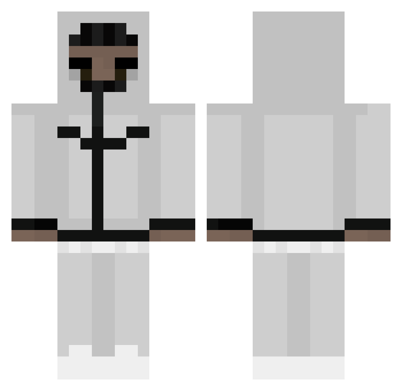 RF33 Minecraft skin, front and back view