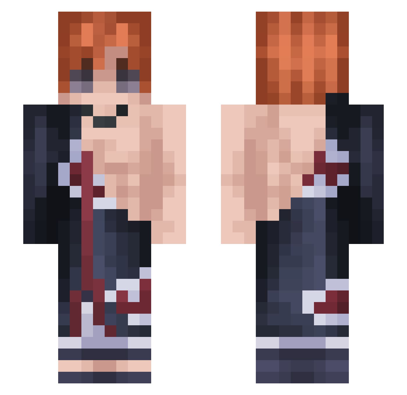 PopSyyyy Minecraft skin, front and back view