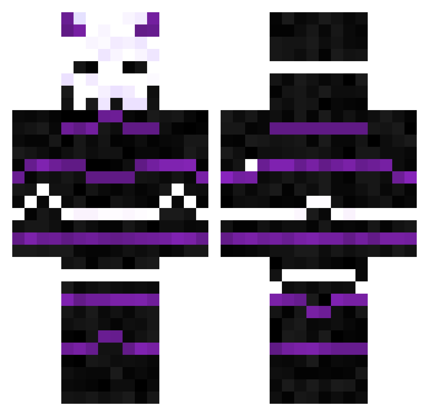 Surwind Minecraft skin, front and back view