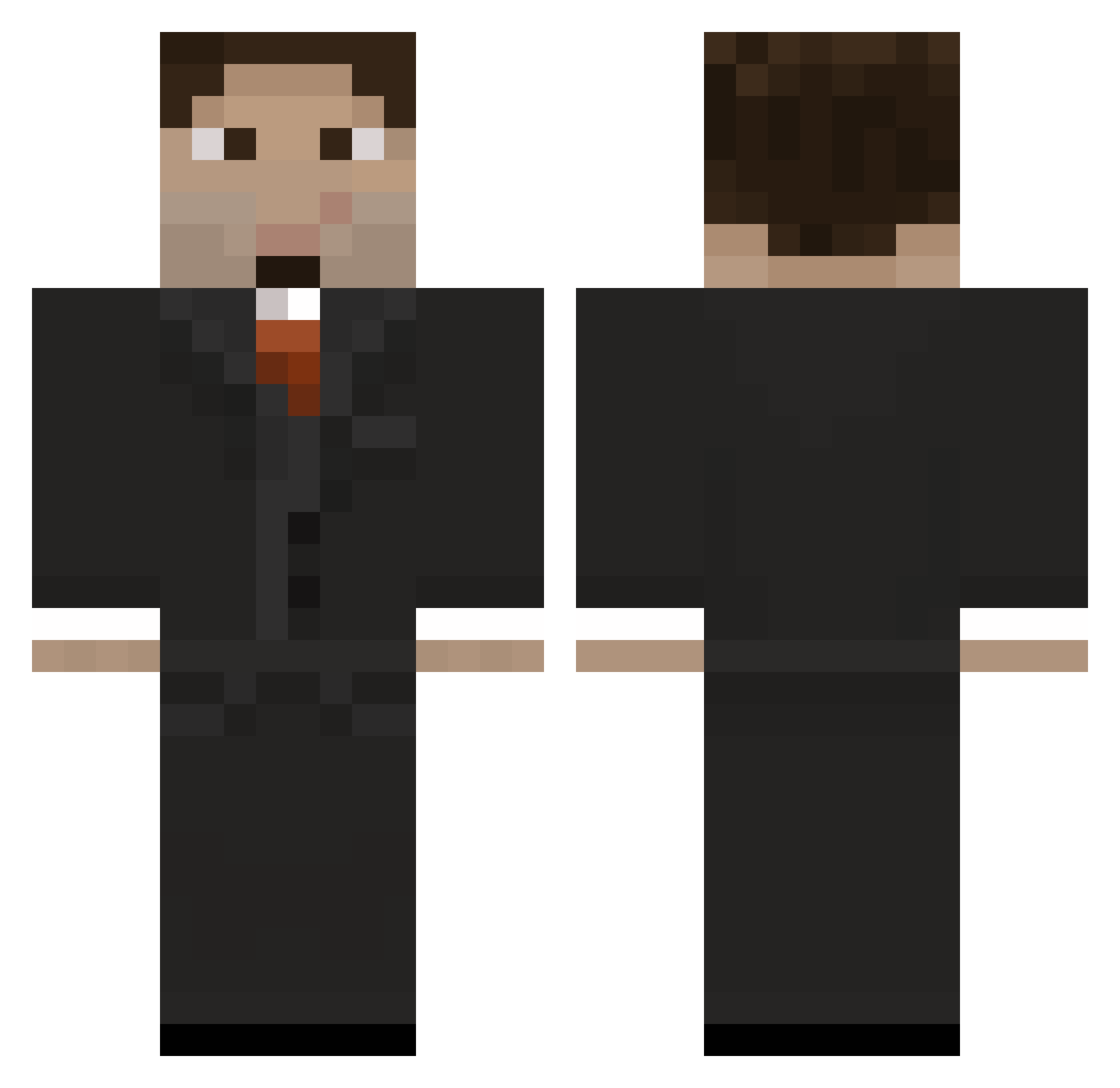 Grype Minecraft skin, front and back view