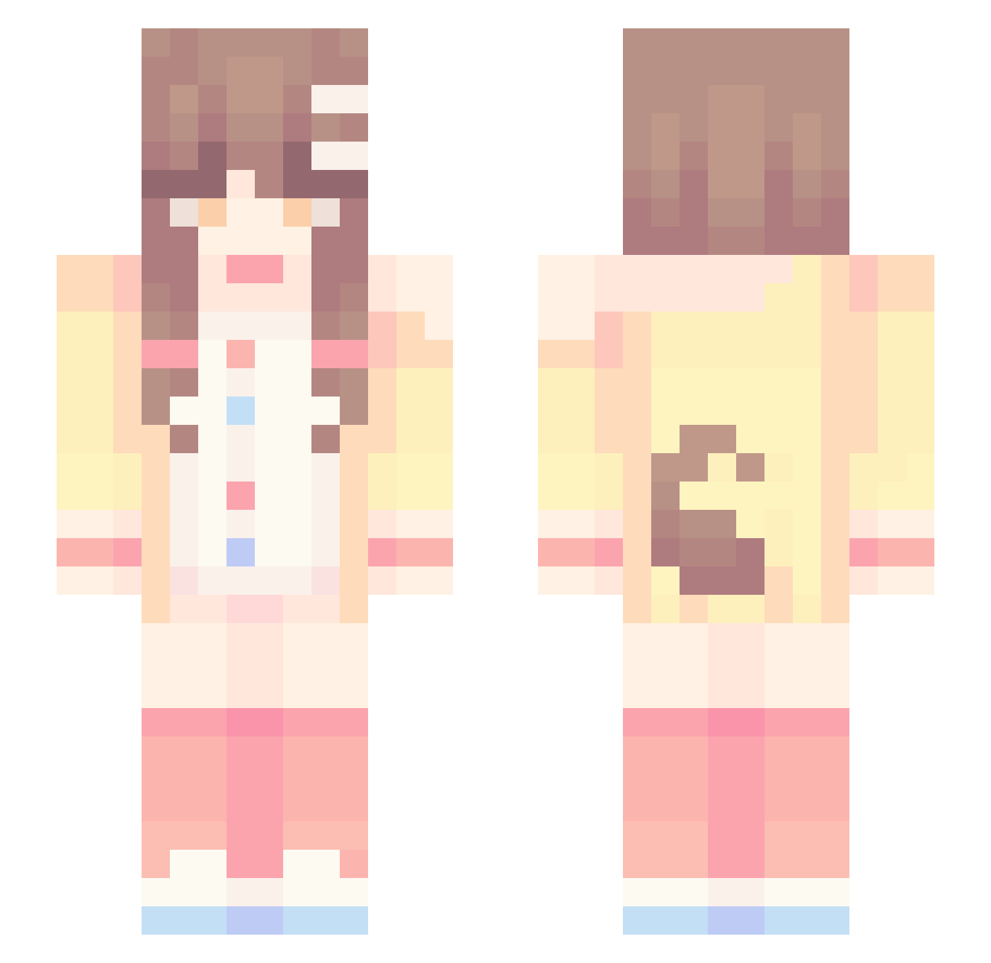 puppygirlgia Minecraft skin, front and back view