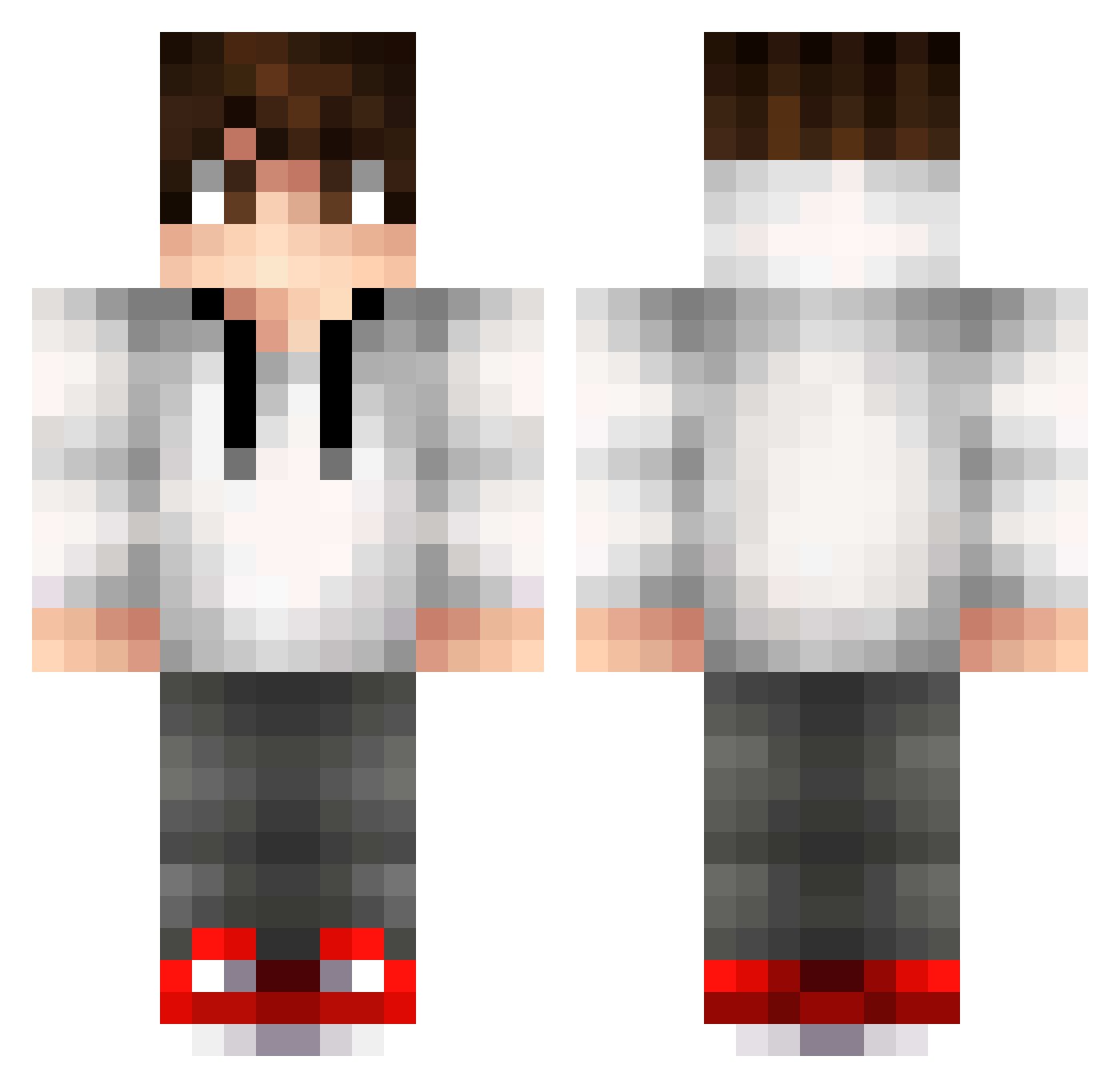 DoomSwarm Minecraft skin, front and back view