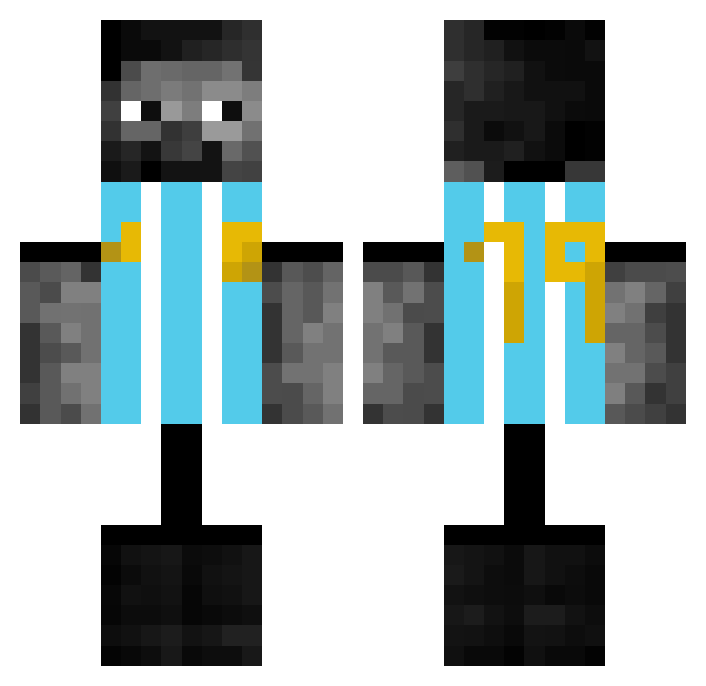 _N1tr01 Minecraft skin, front and back view