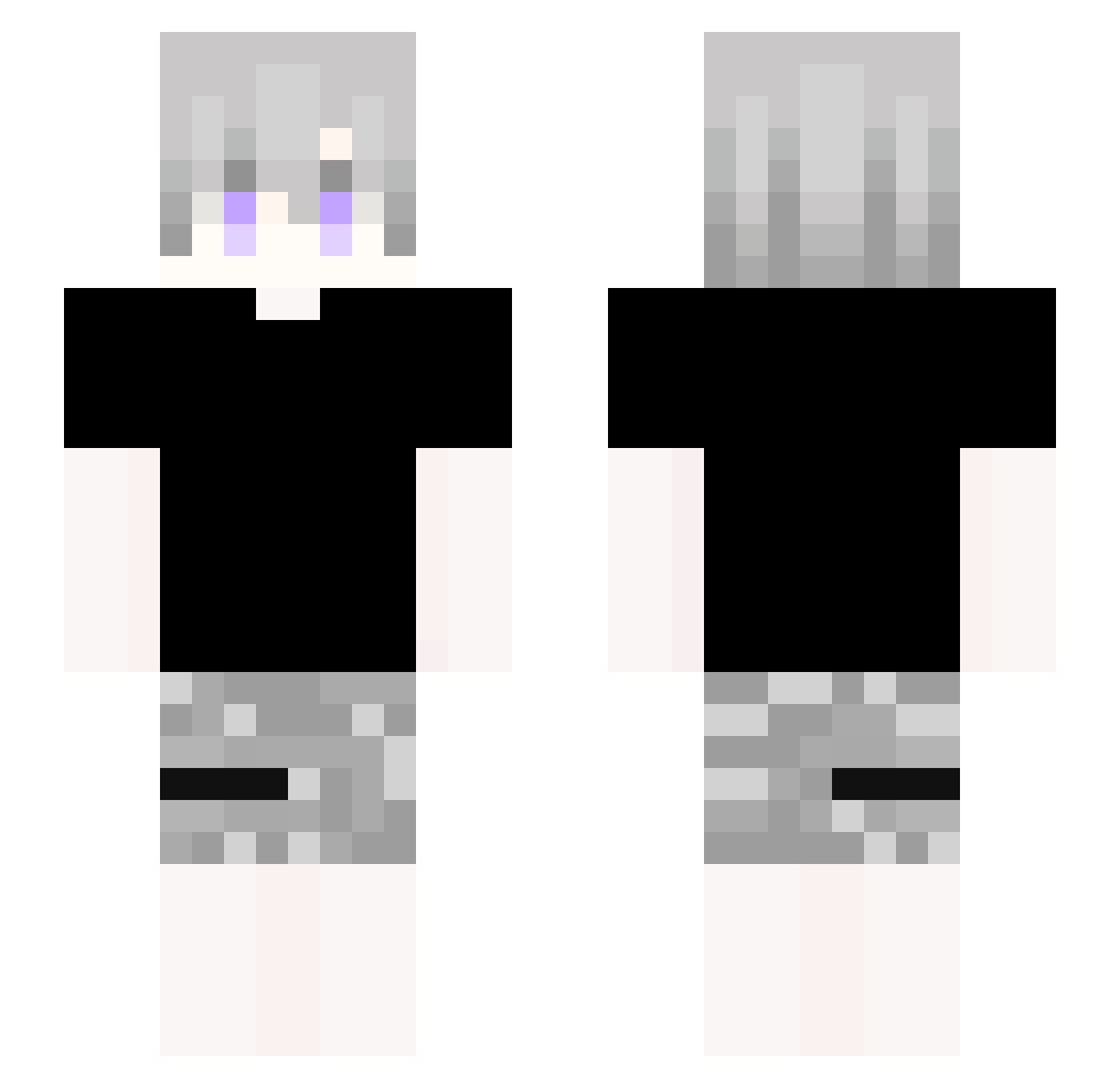 VRRF Minecraft skin, front and back view