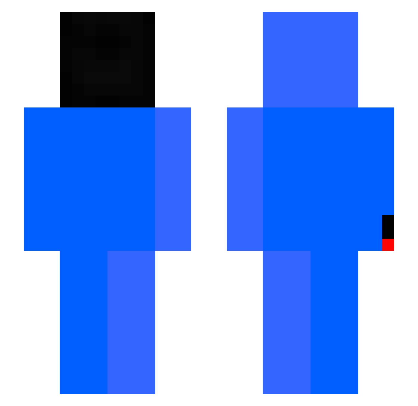 Thoufaninthewild Minecraft skin, front and back view