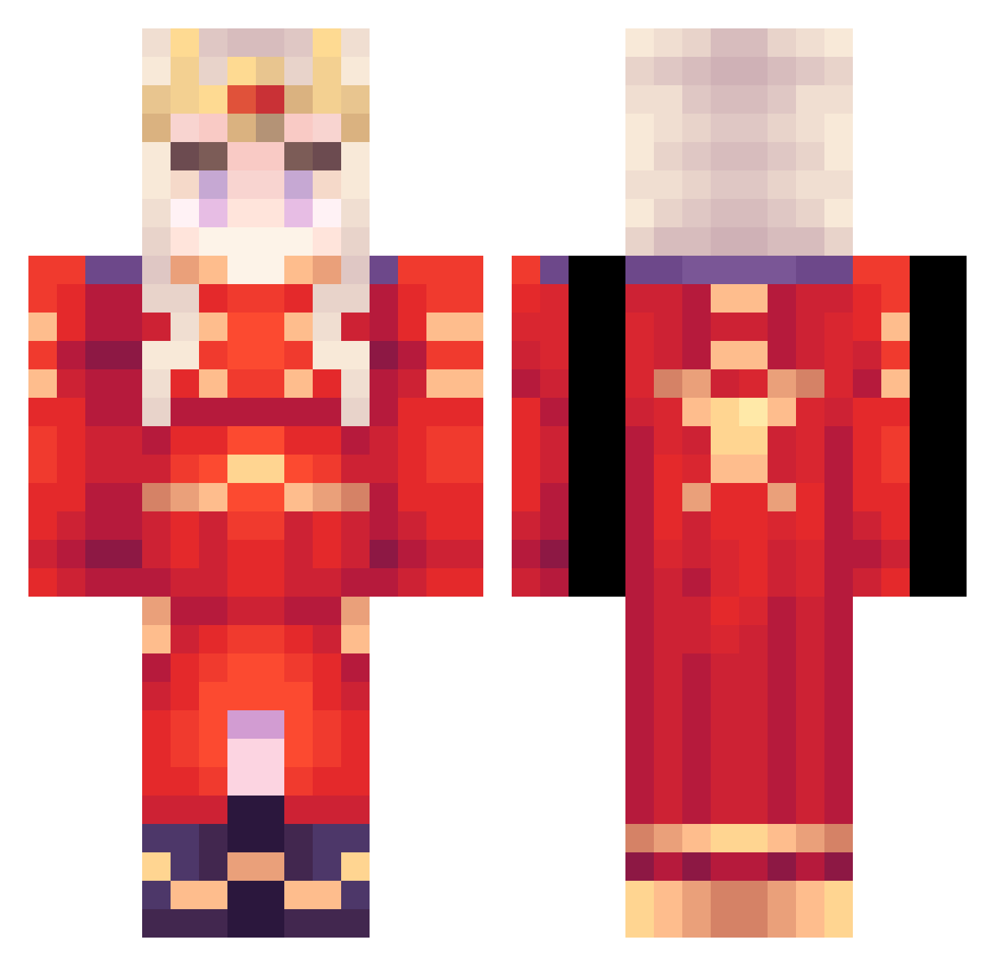 Cinnamum512 Minecraft skin, front and back view