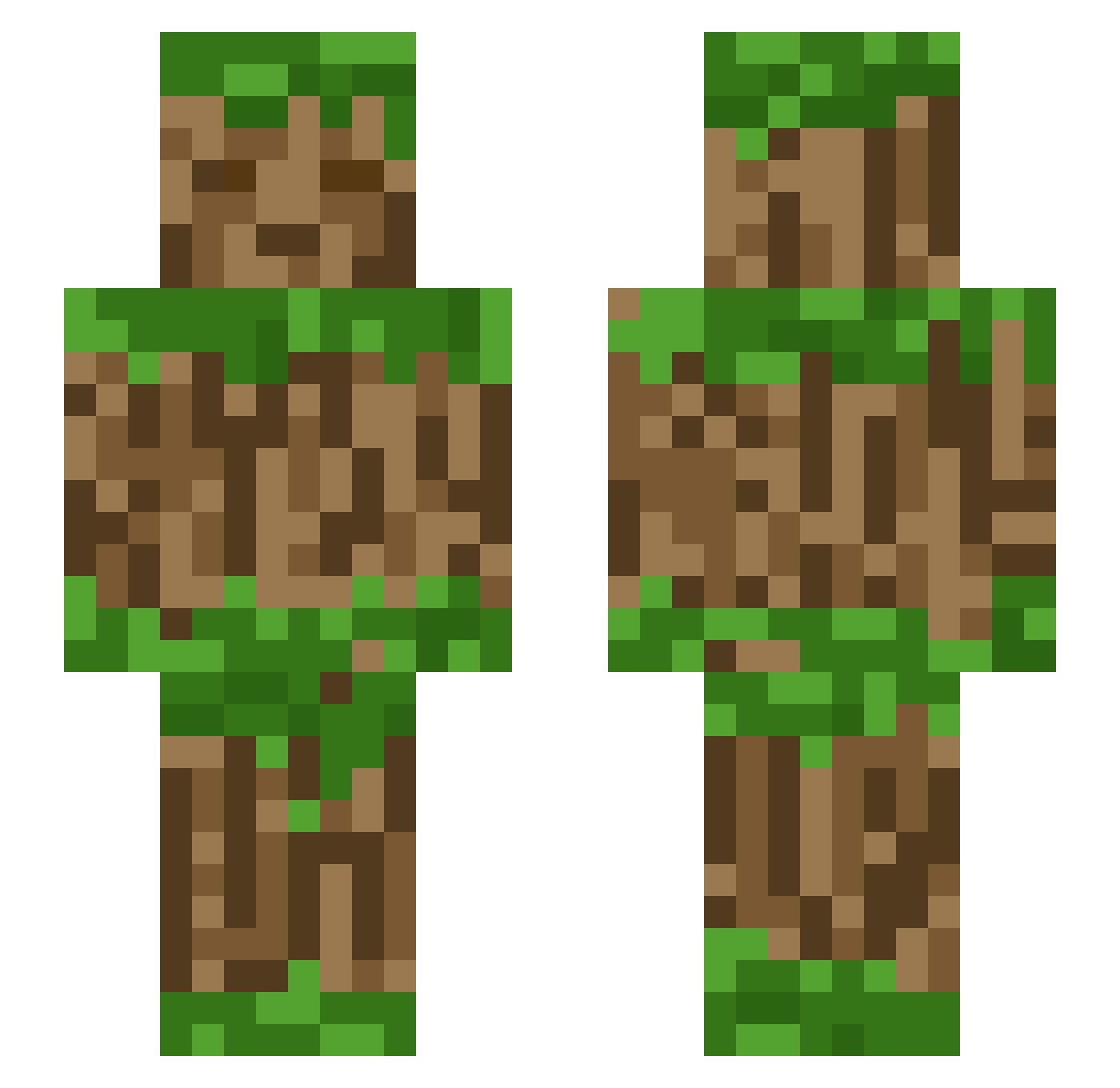 Serendipity251 Minecraft skin, front and back view