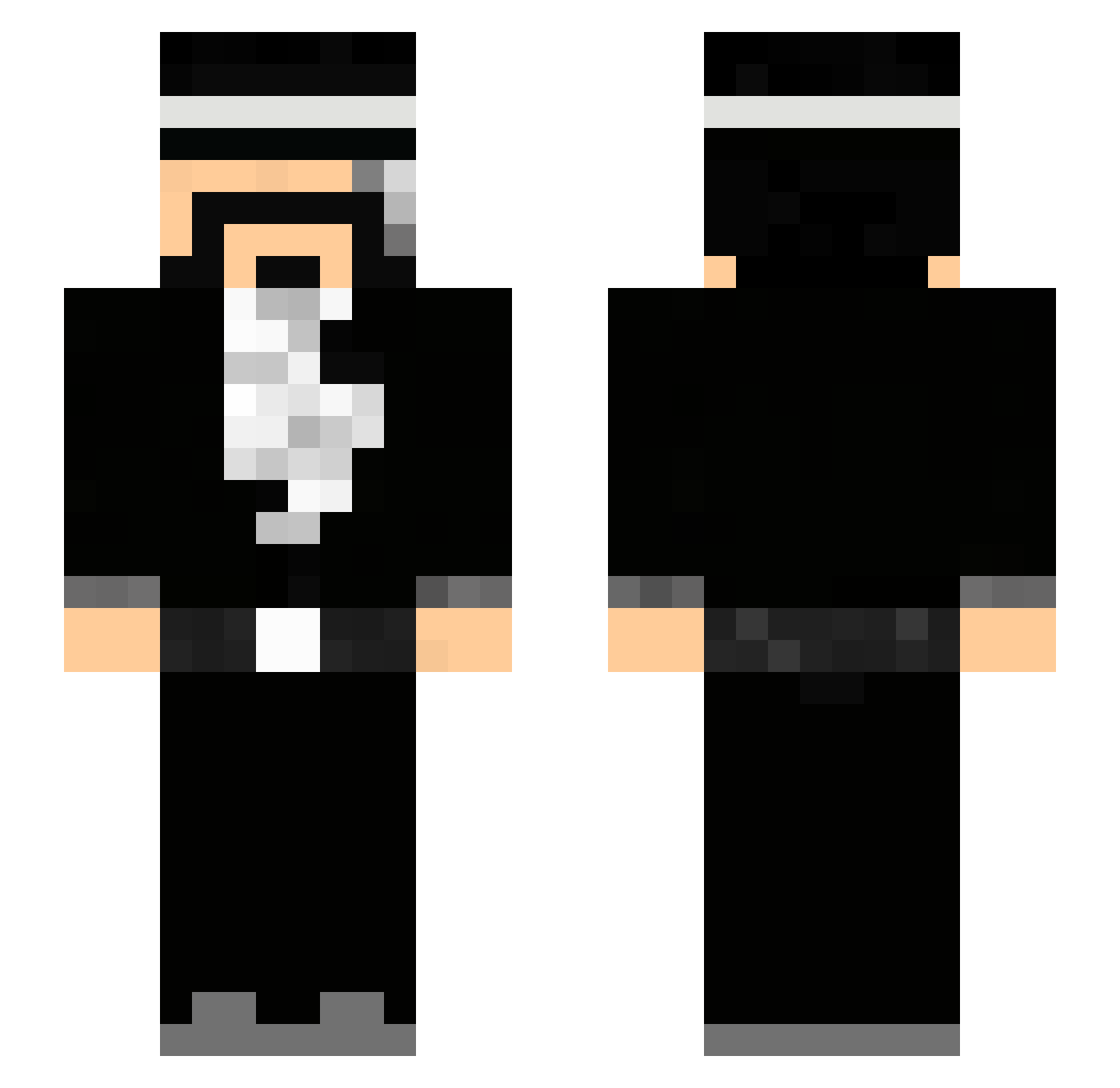1Stiles Minecraft skin, front and back view