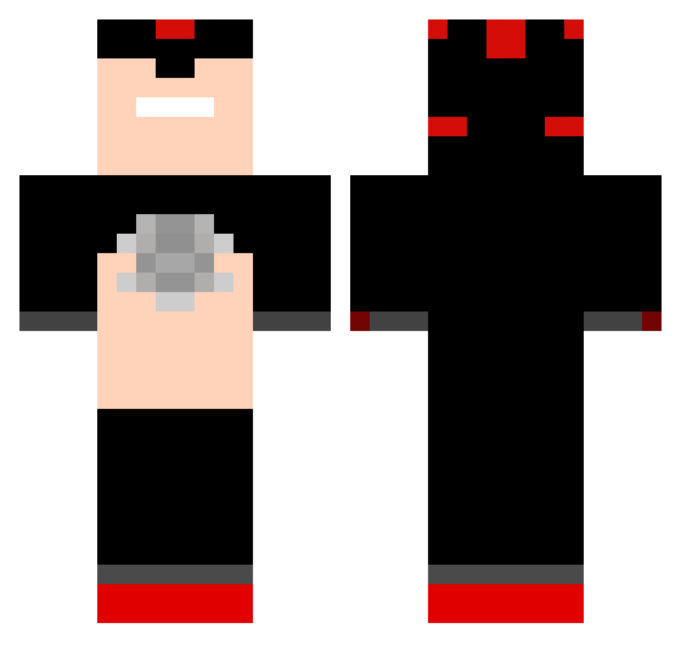 EchoFart Minecraft skin, front and back view