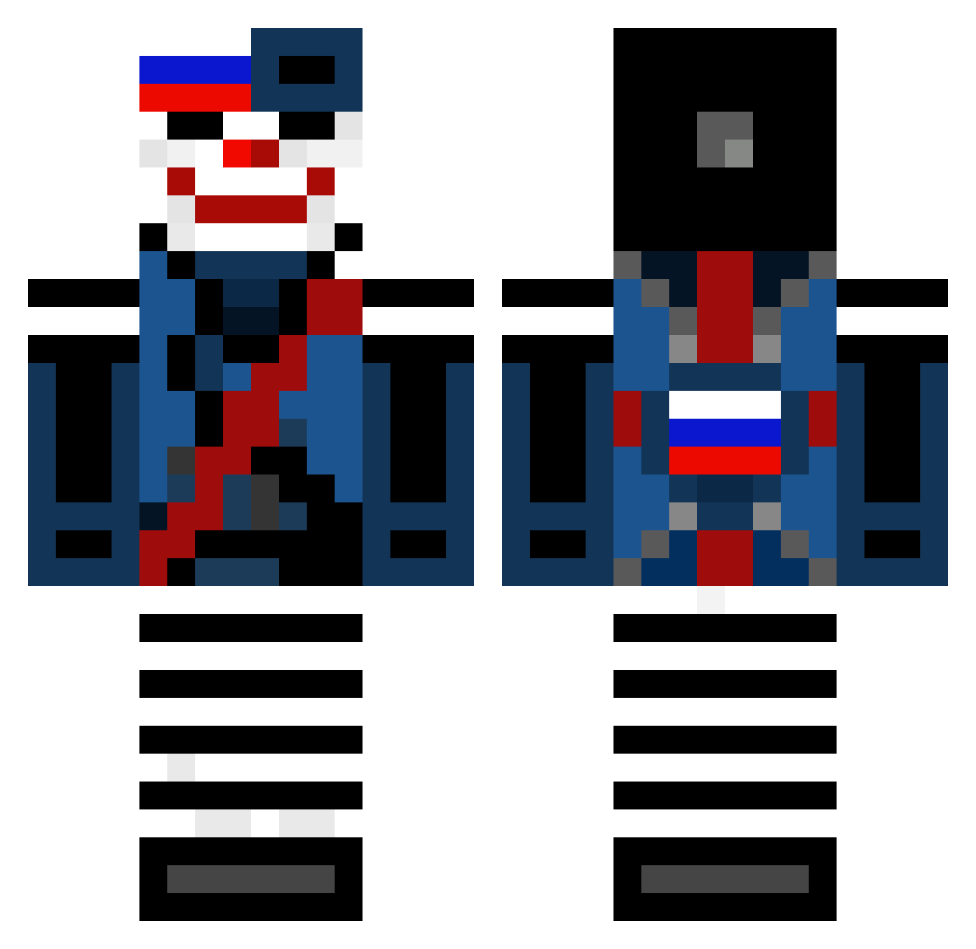 Pauleinfach08 Minecraft skin, front and back view