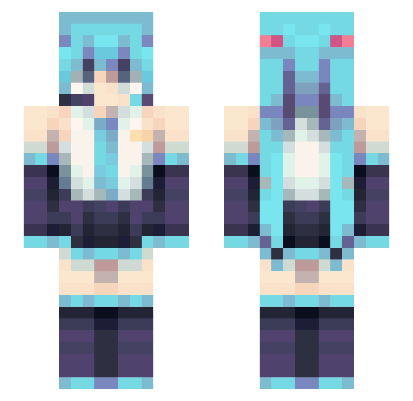 DerKontostand Minecraft skin, front and back view