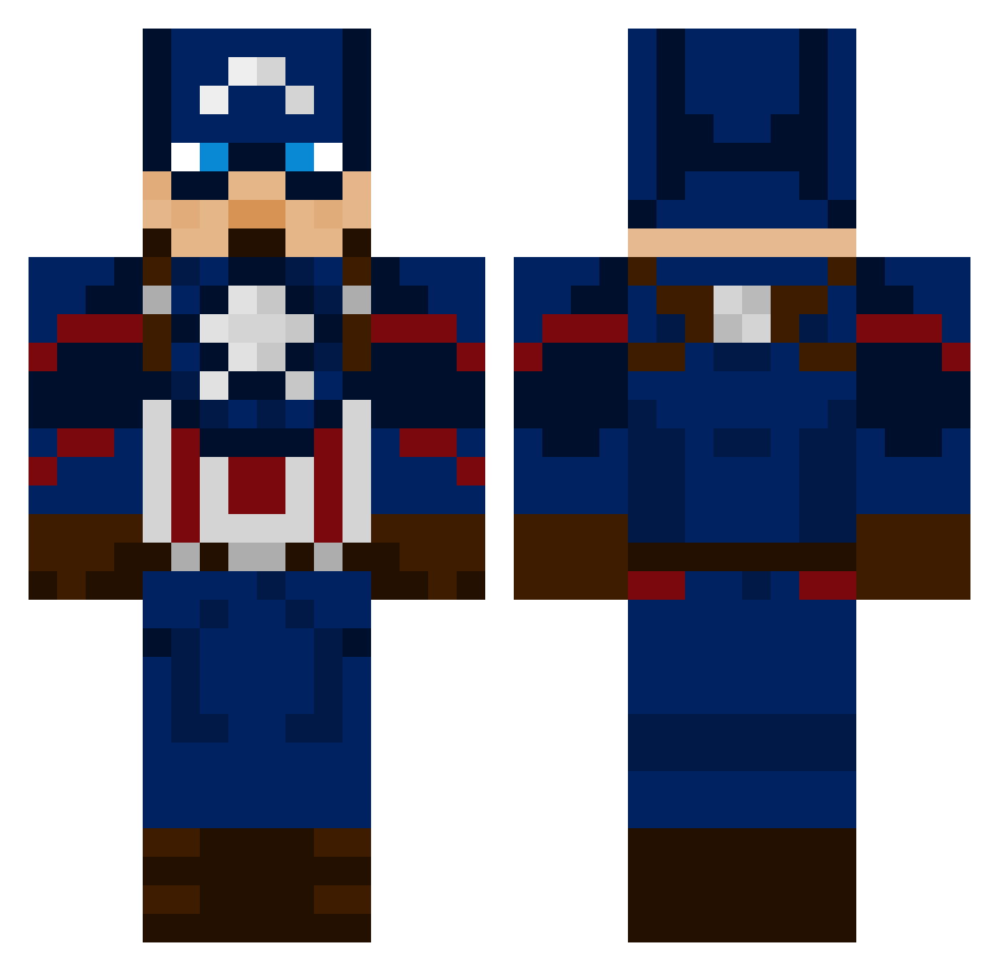 deadfish14 Minecraft skin, front and back view