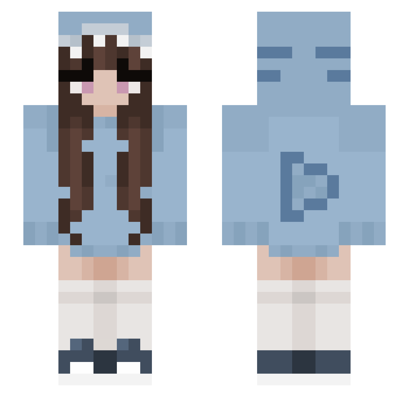 l0nely_gh0st Minecraft skin, front and back view