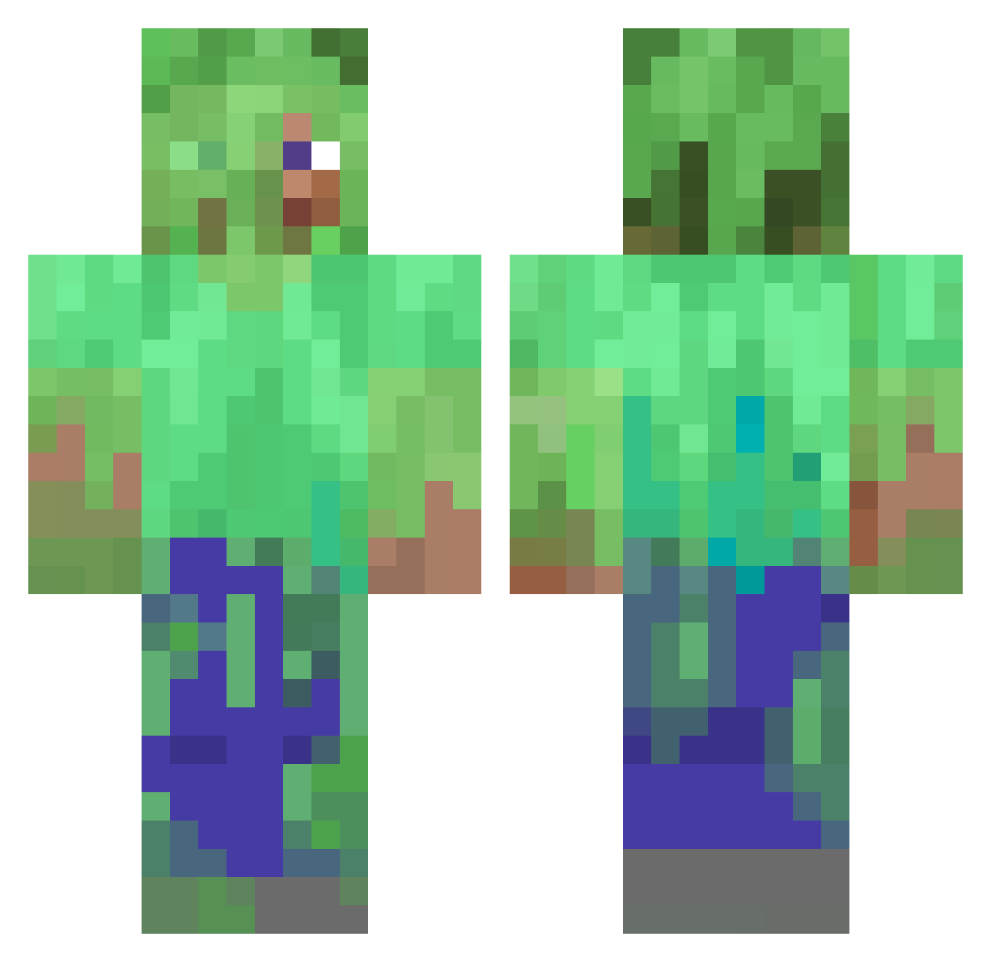 y2k_ej Minecraft skin, front and back view