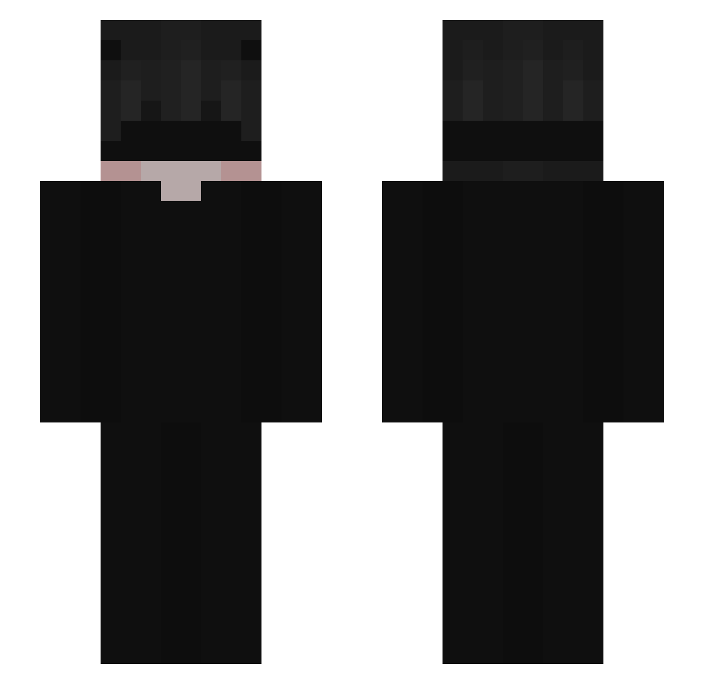 Tehnolite Minecraft skin, front and back view