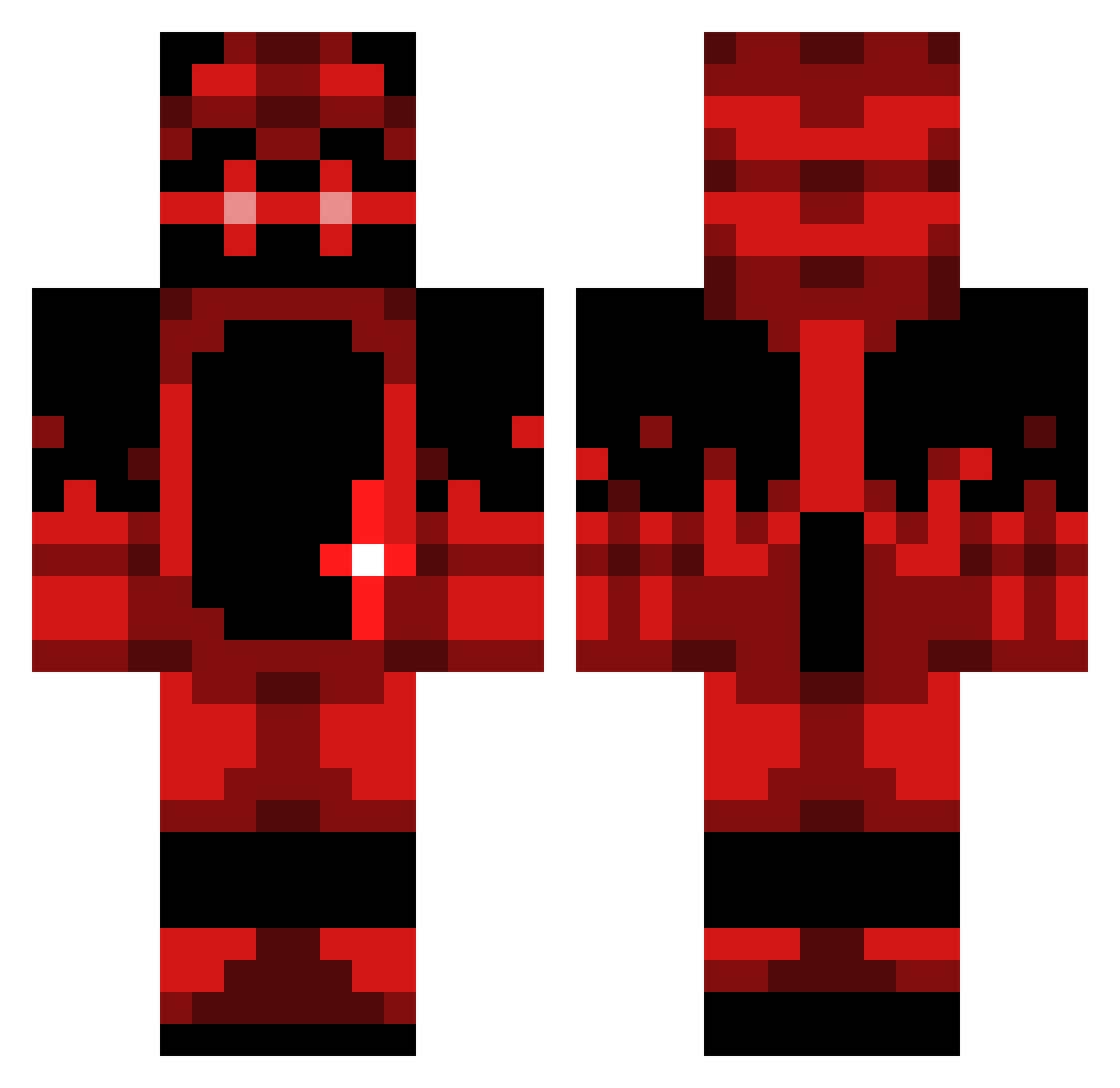 Yin_YangII Minecraft skin, front and back view