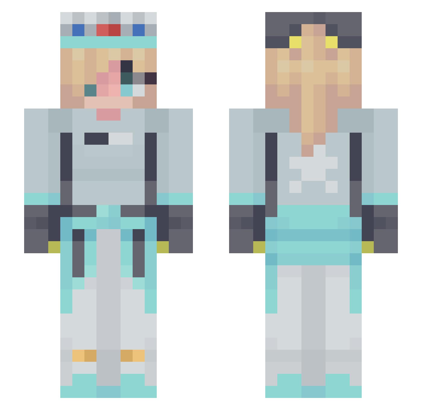 Ikos_du_Ikana Minecraft skin, front and back view