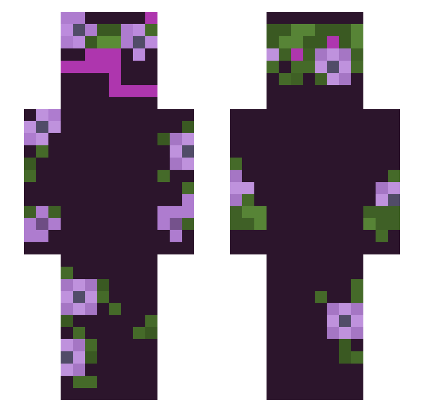thelaywizard Minecraft skin, front and back view