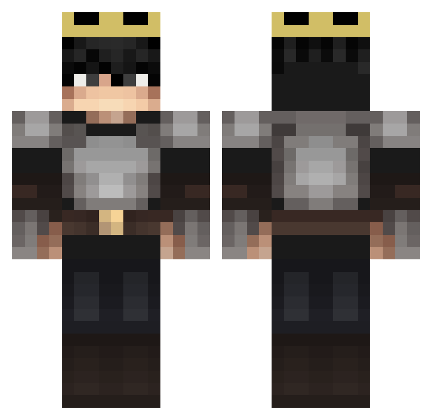TearIy Minecraft skin, front and back view
