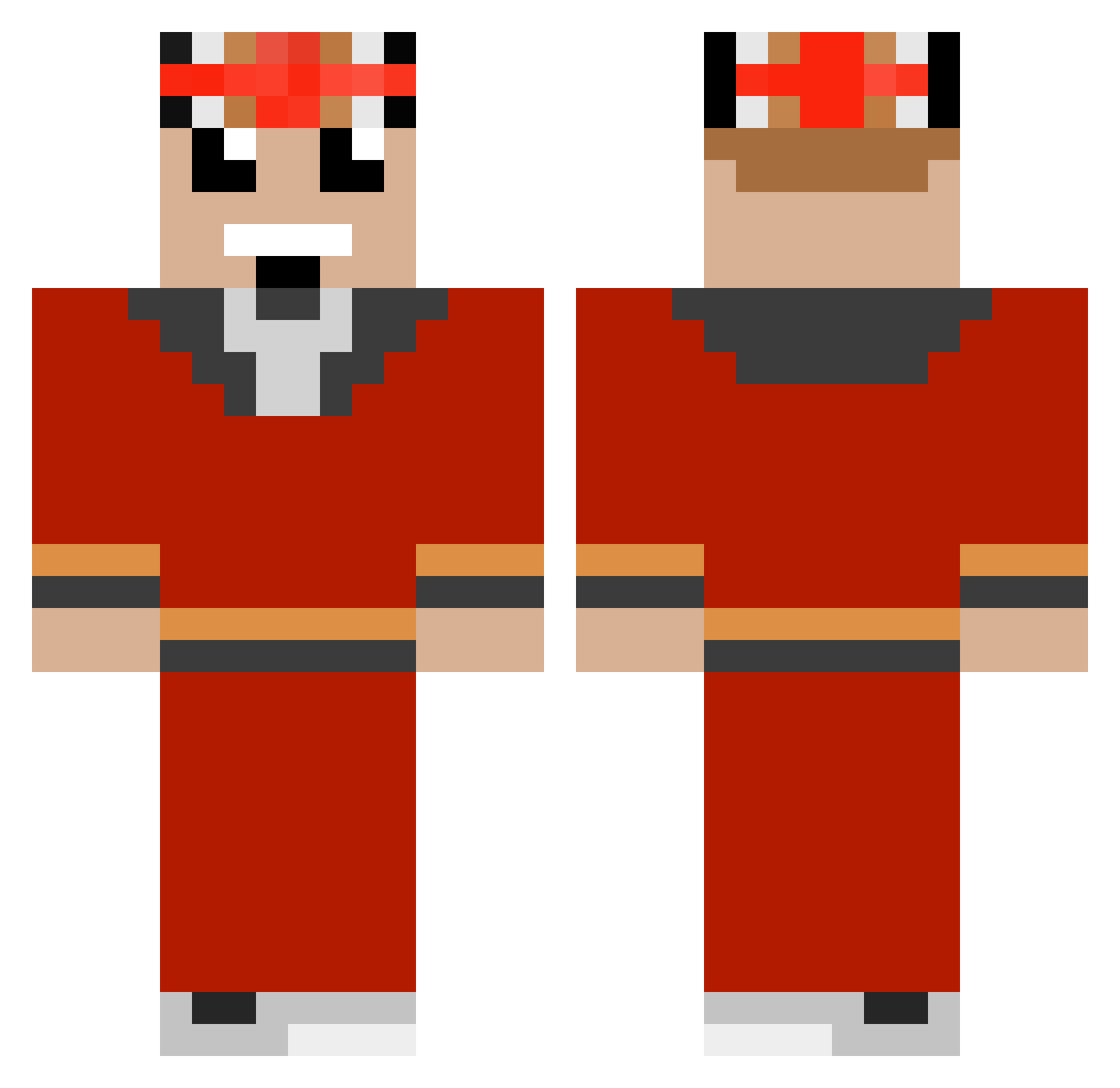 llanezsa Minecraft skin, front and back view