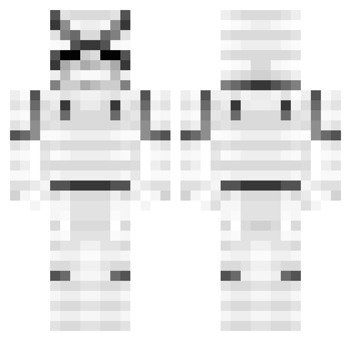 Carevis Minecraft skin, front and back view