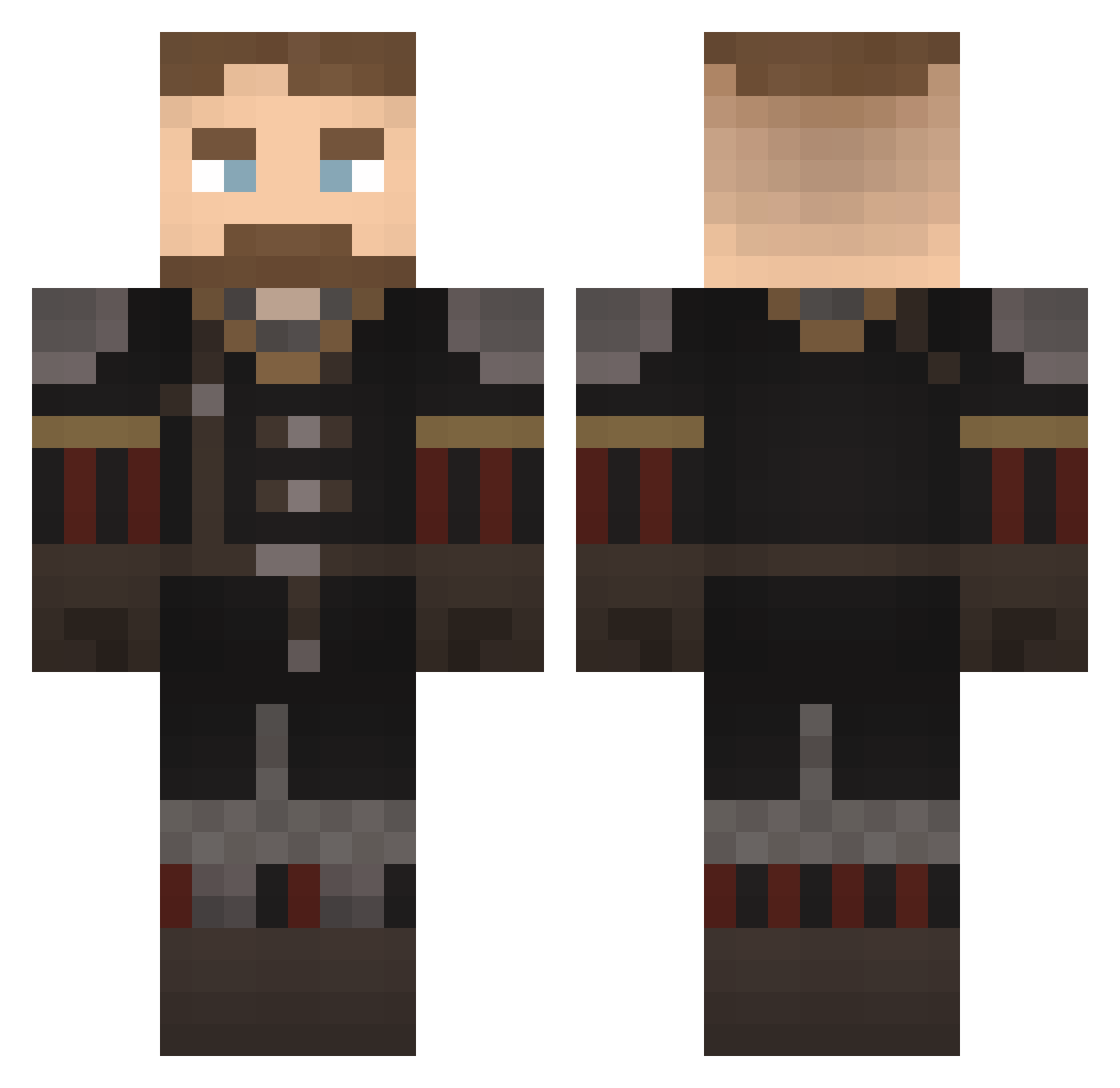 LostLurchi Minecraft skin, front and back view