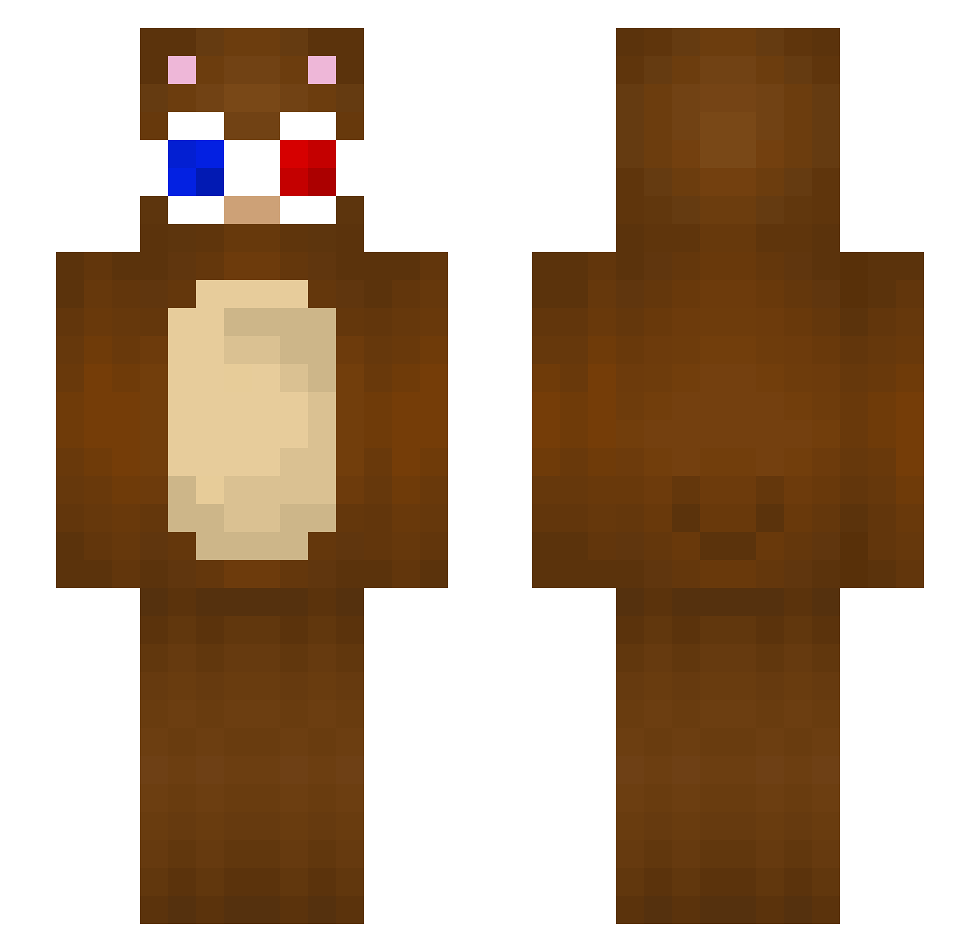 ISkinii Minecraft skin, front and back view