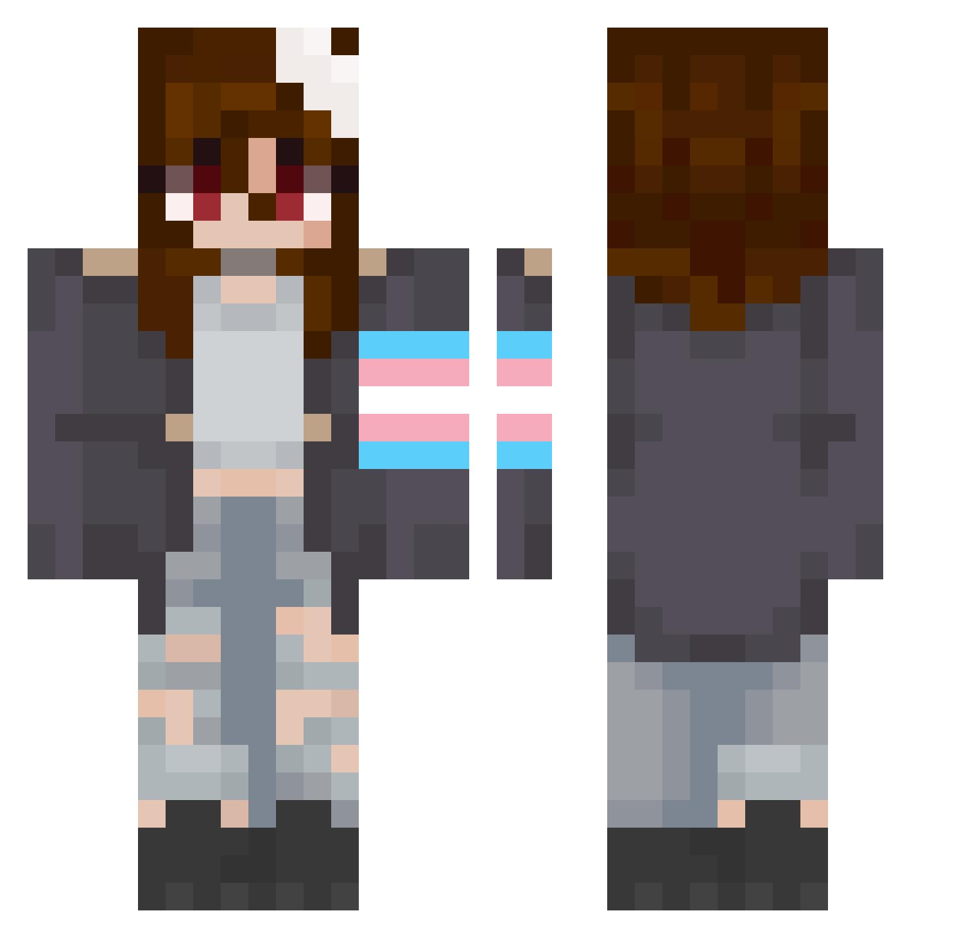 _Kymara_ Minecraft skin, front and back view