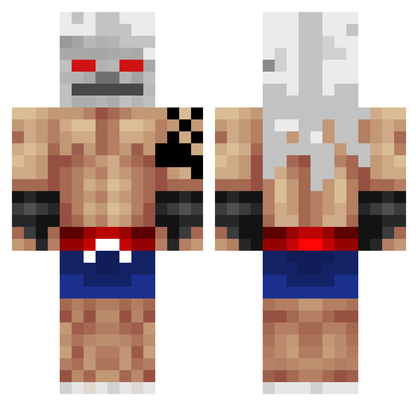 smashfury Minecraft skin, front and back view