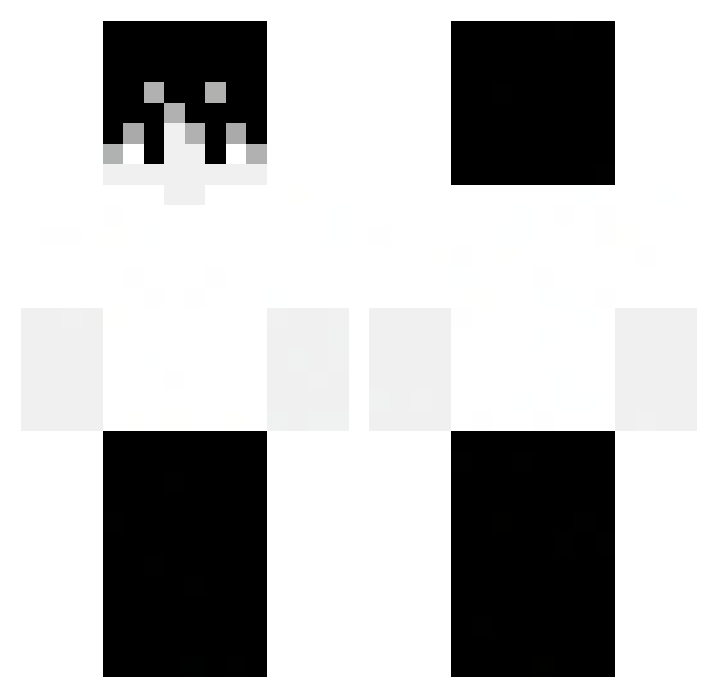 Saitama__ Minecraft skin, front and back view