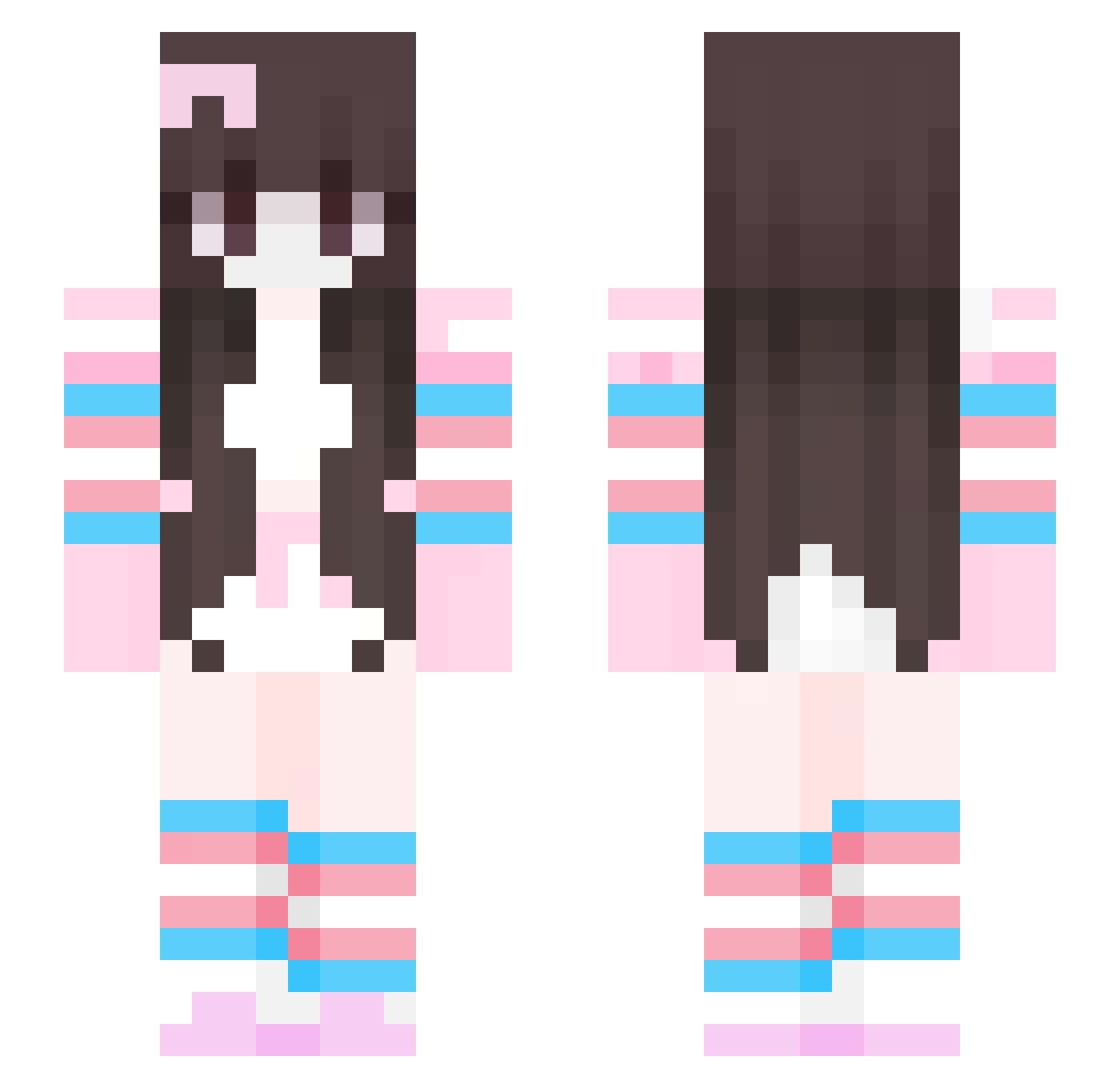 BastiOSUmakii Minecraft skin, front and back view