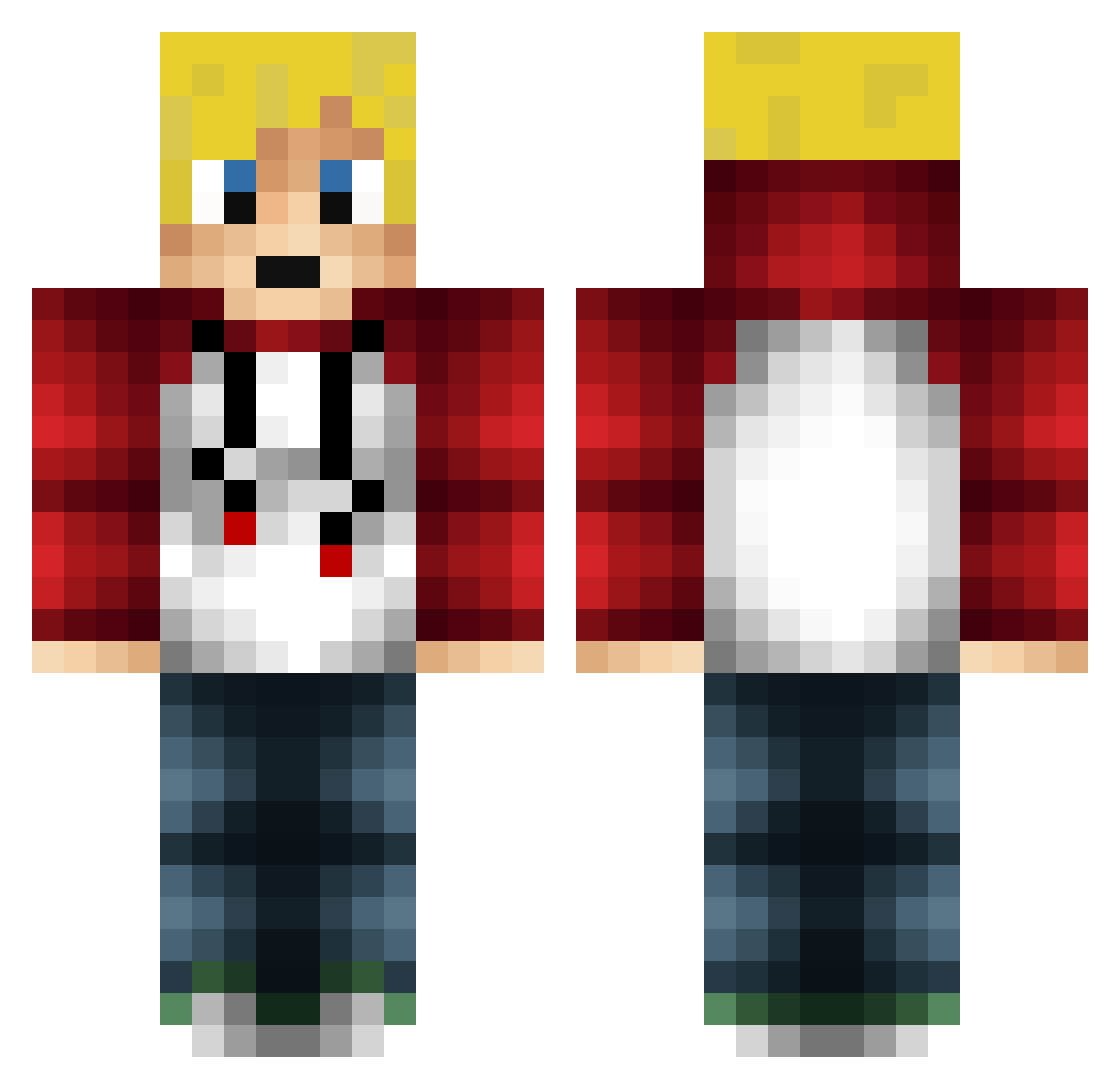 ElegantMaggus Minecraft skin, front and back view
