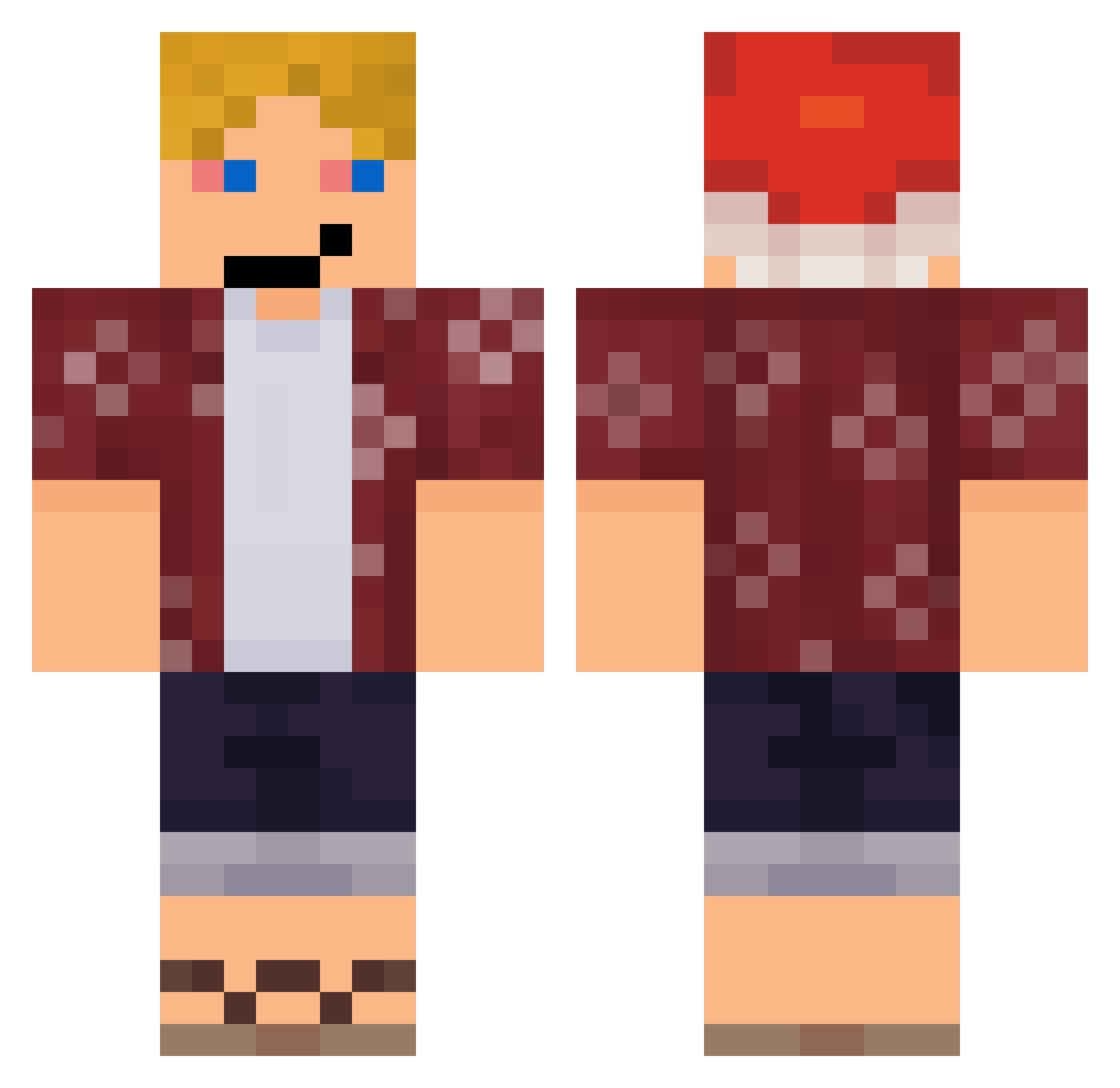 hjalmarSPR Minecraft skin, front and back view