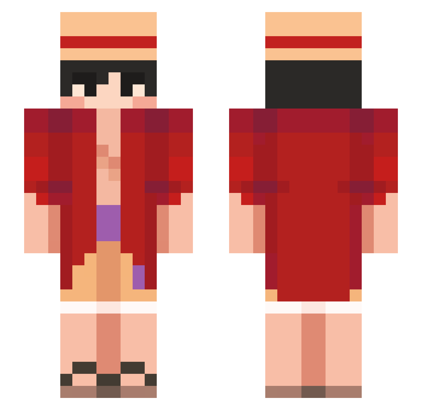 phishs Minecraft skin, front and back view