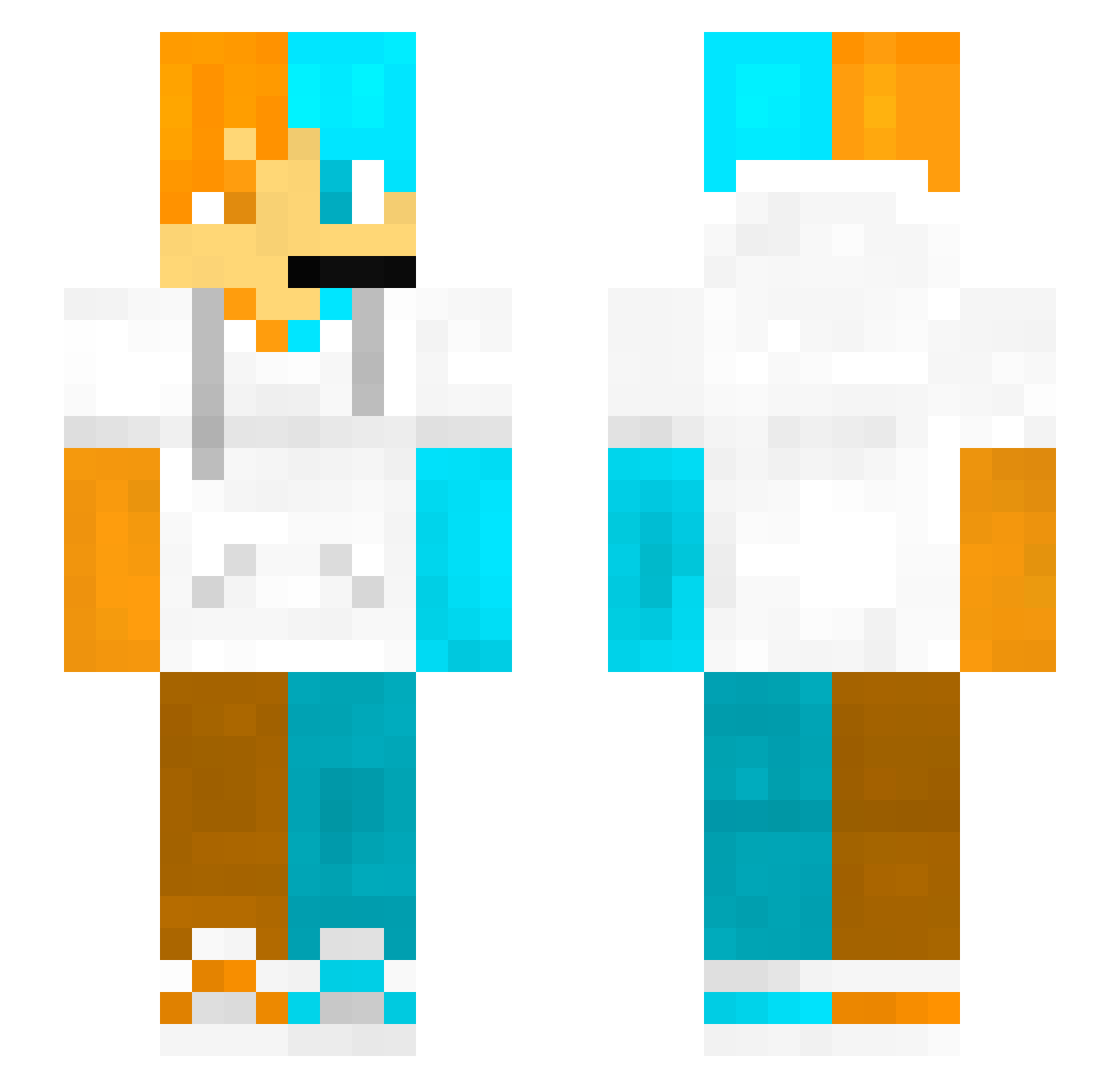 KEVINSOCAFOFO Minecraft skin, front and back view