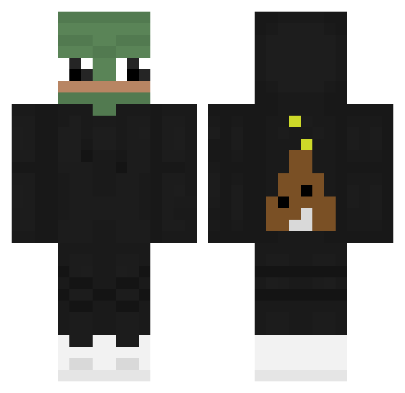 VojtaLG Minecraft skin, front and back view