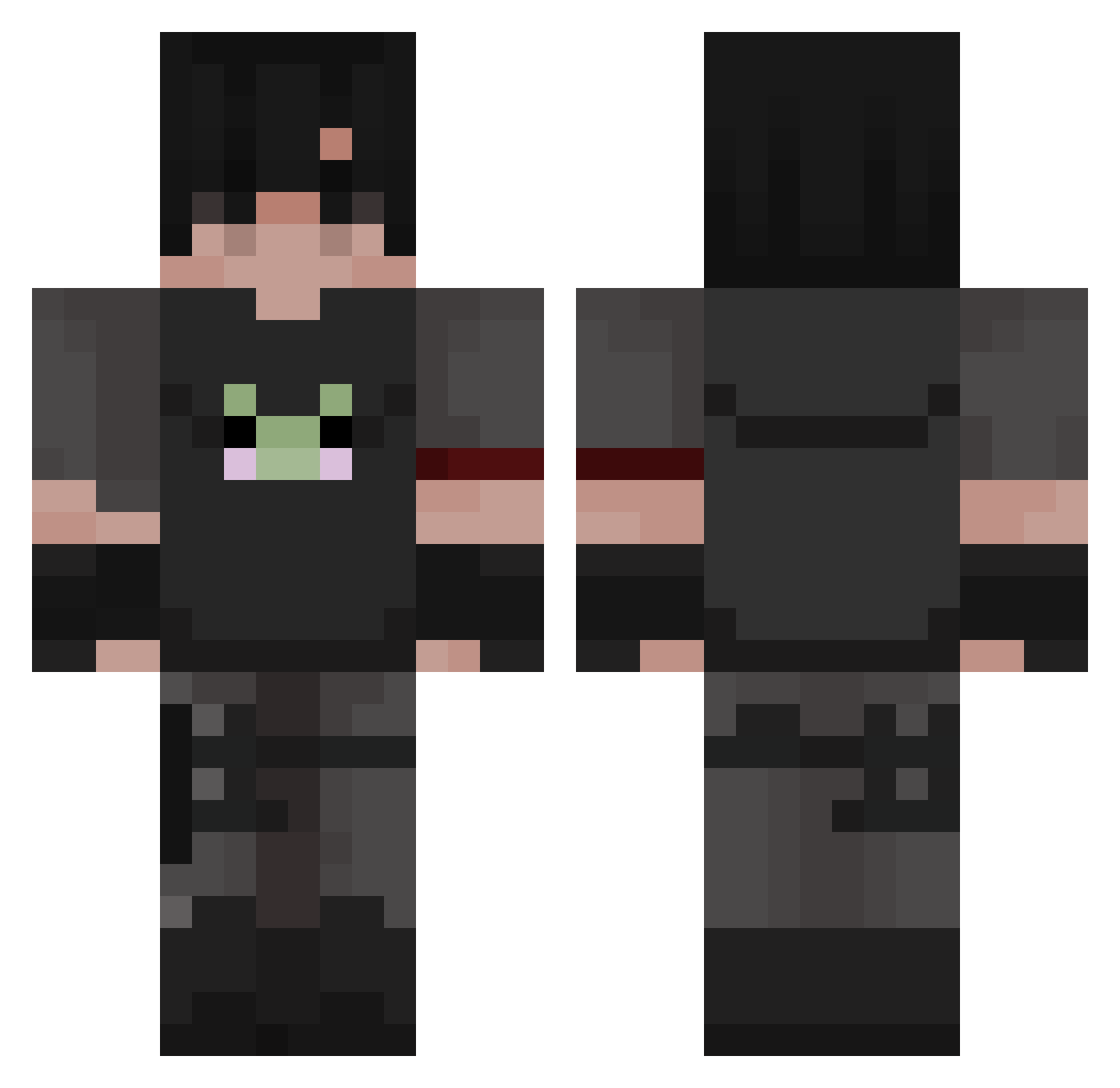 Tyler008474 Minecraft skin, front and back view
