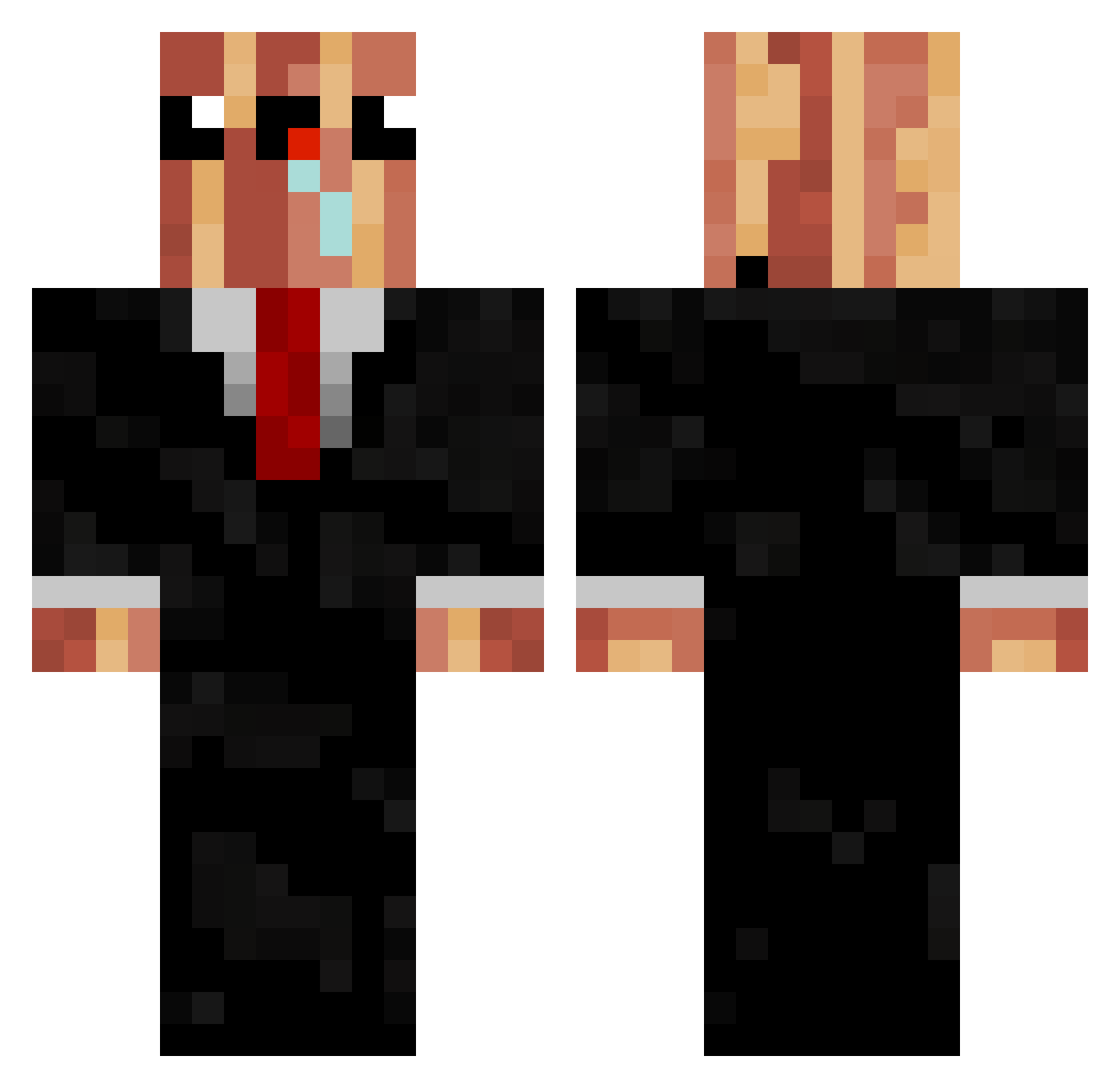 KingOfGodss Minecraft skin, front and back view