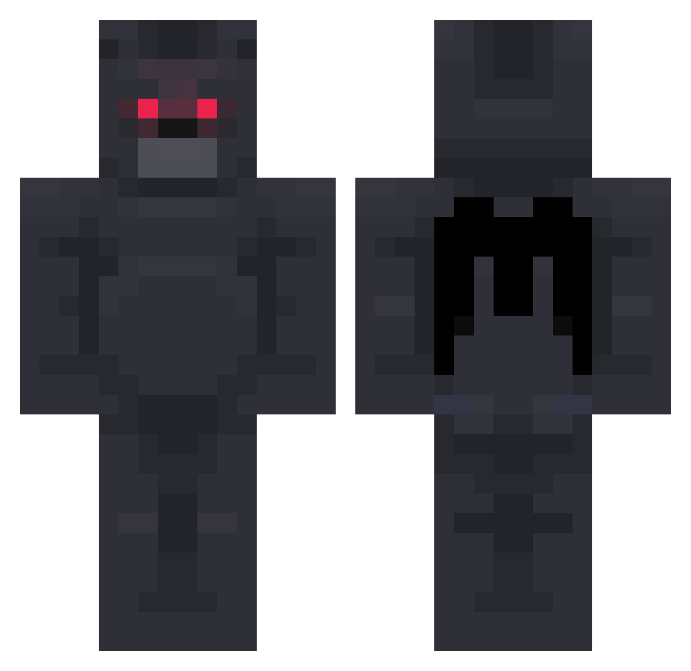 monster1469 Minecraft skin, front and back view