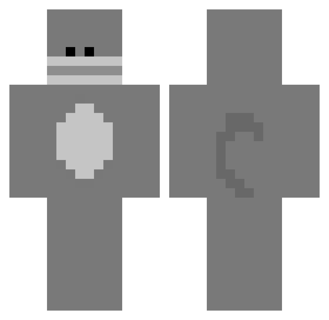 yejoong Minecraft skin, front and back view